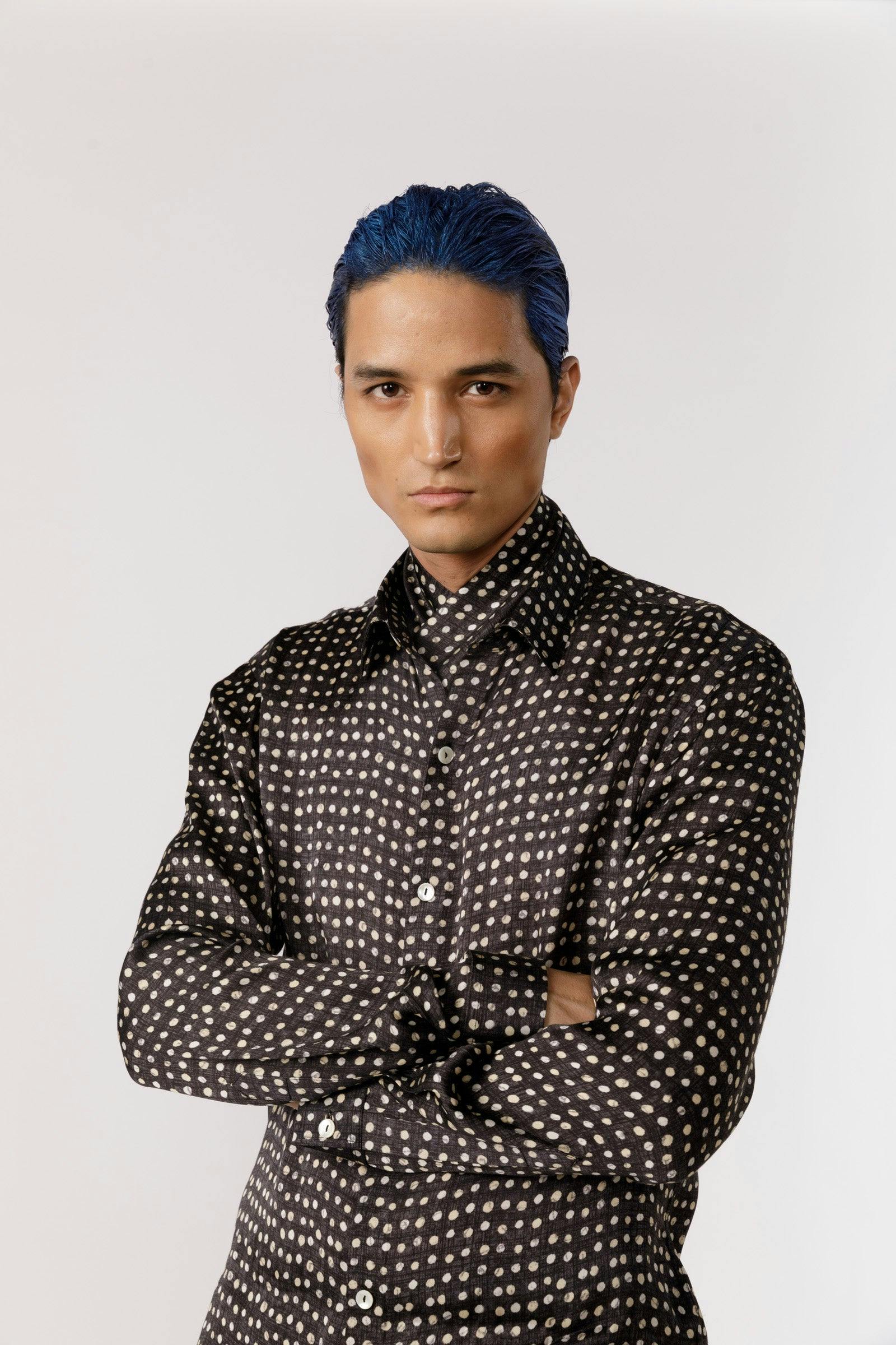 Polka dot printed shirt, a product by Line Outline