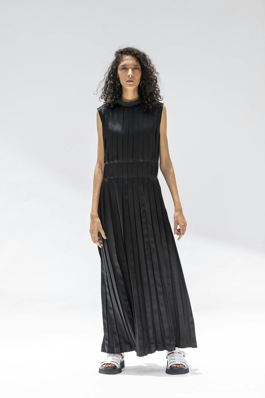 Overall Box Pleated Silk Dress, a product by Corpora Studio