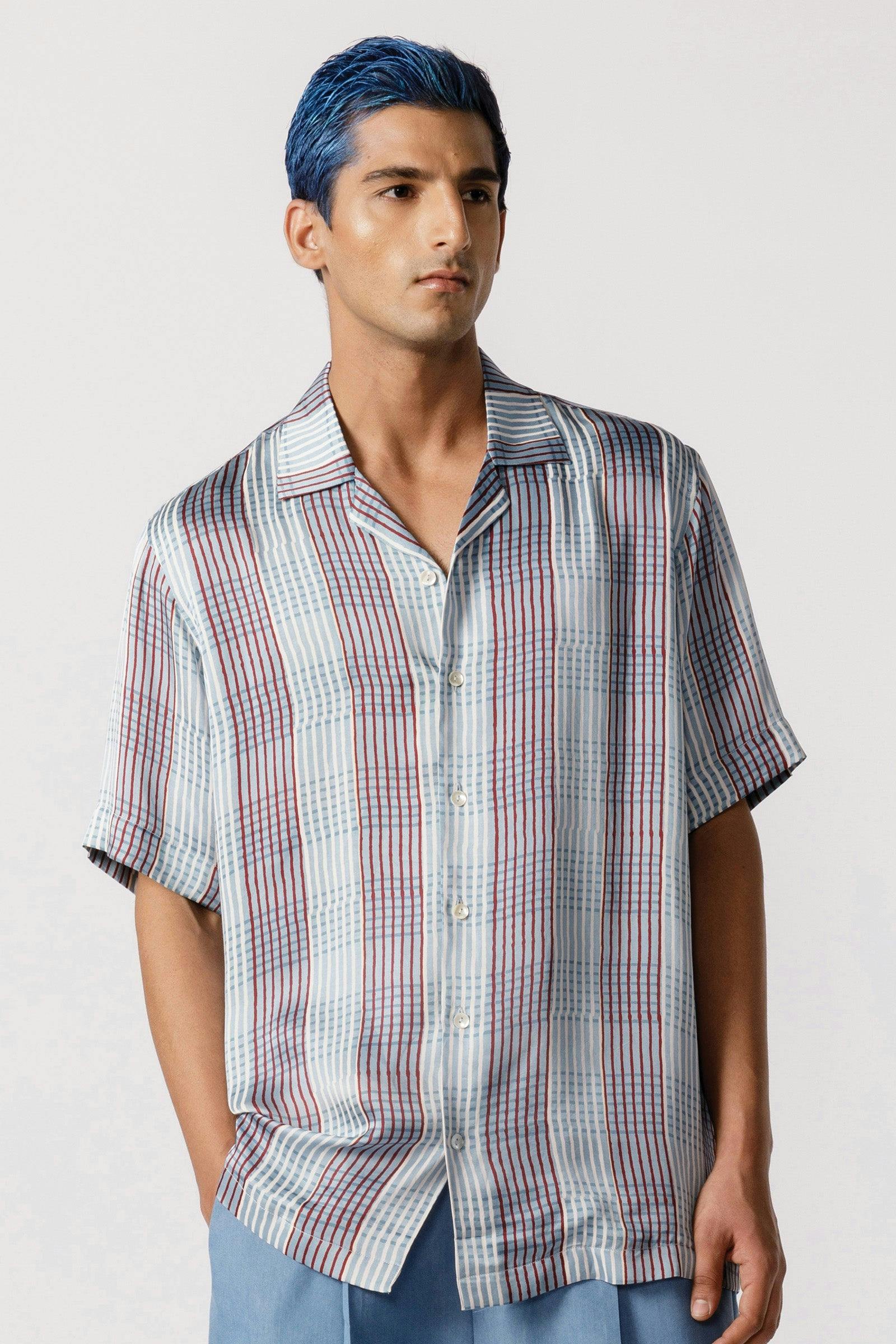 Checkered breeze resort shirt, a product by Line Outline