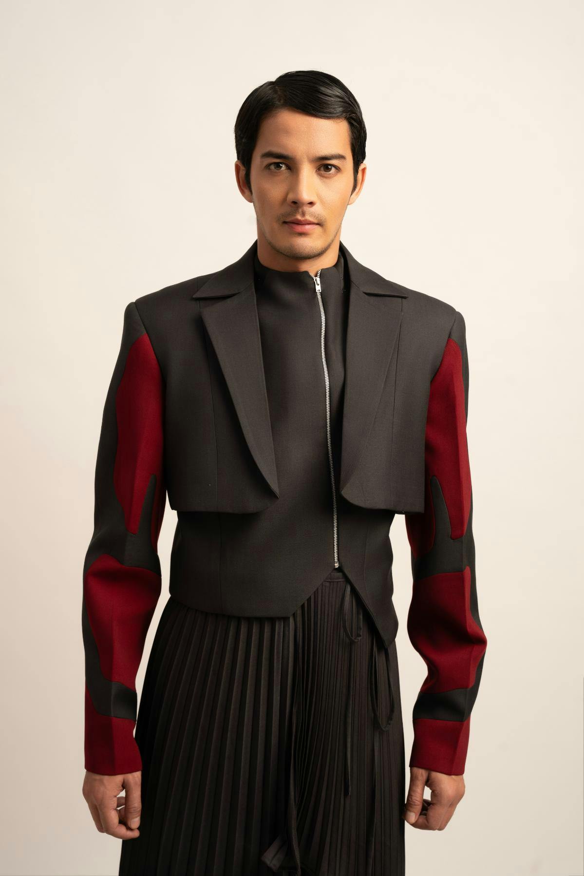 The Seraphic Symphony Cropped Blazer Jacket, a product by Siddhant Agrawal Label