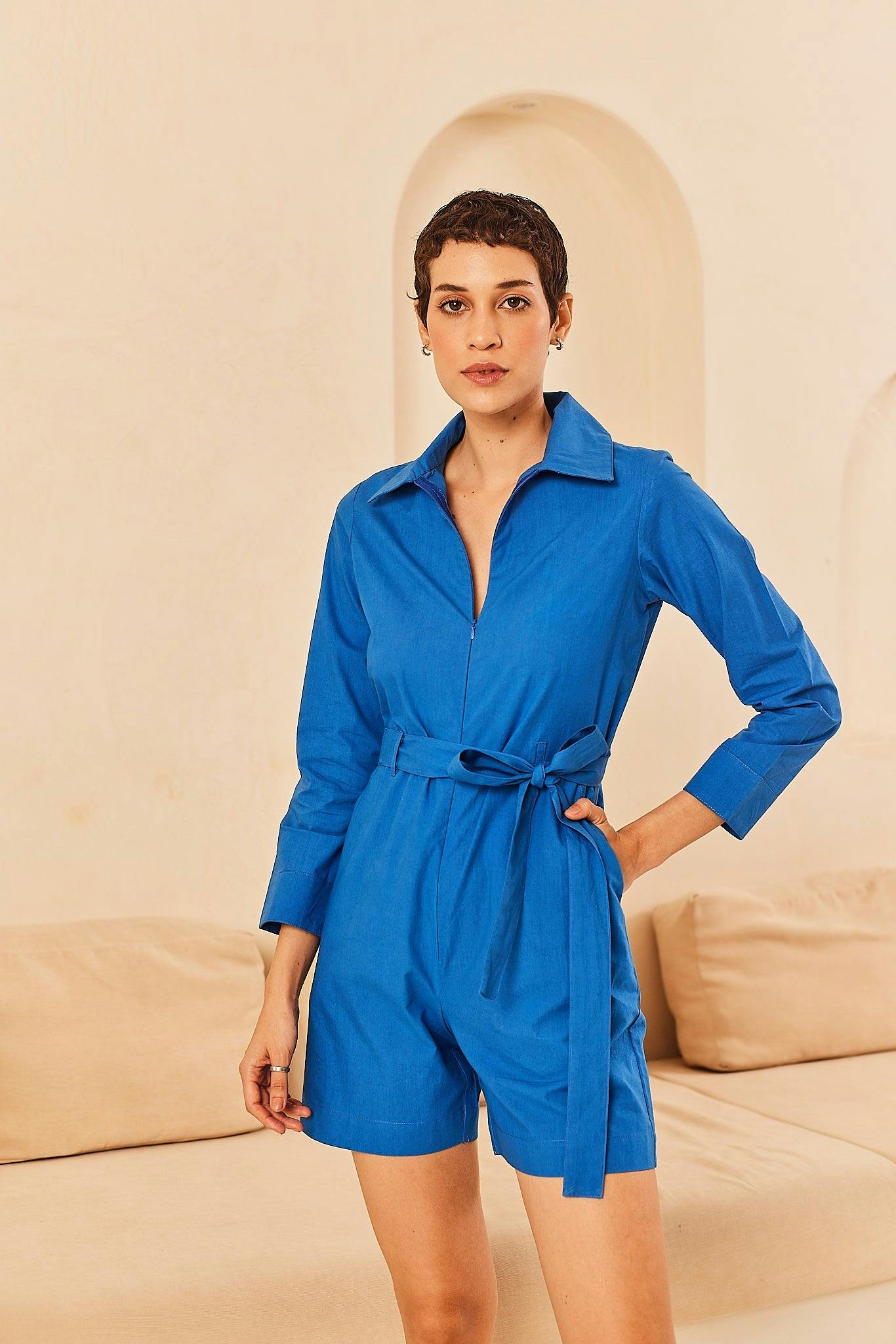 Azure Playsuit, a product by Sage By Mala