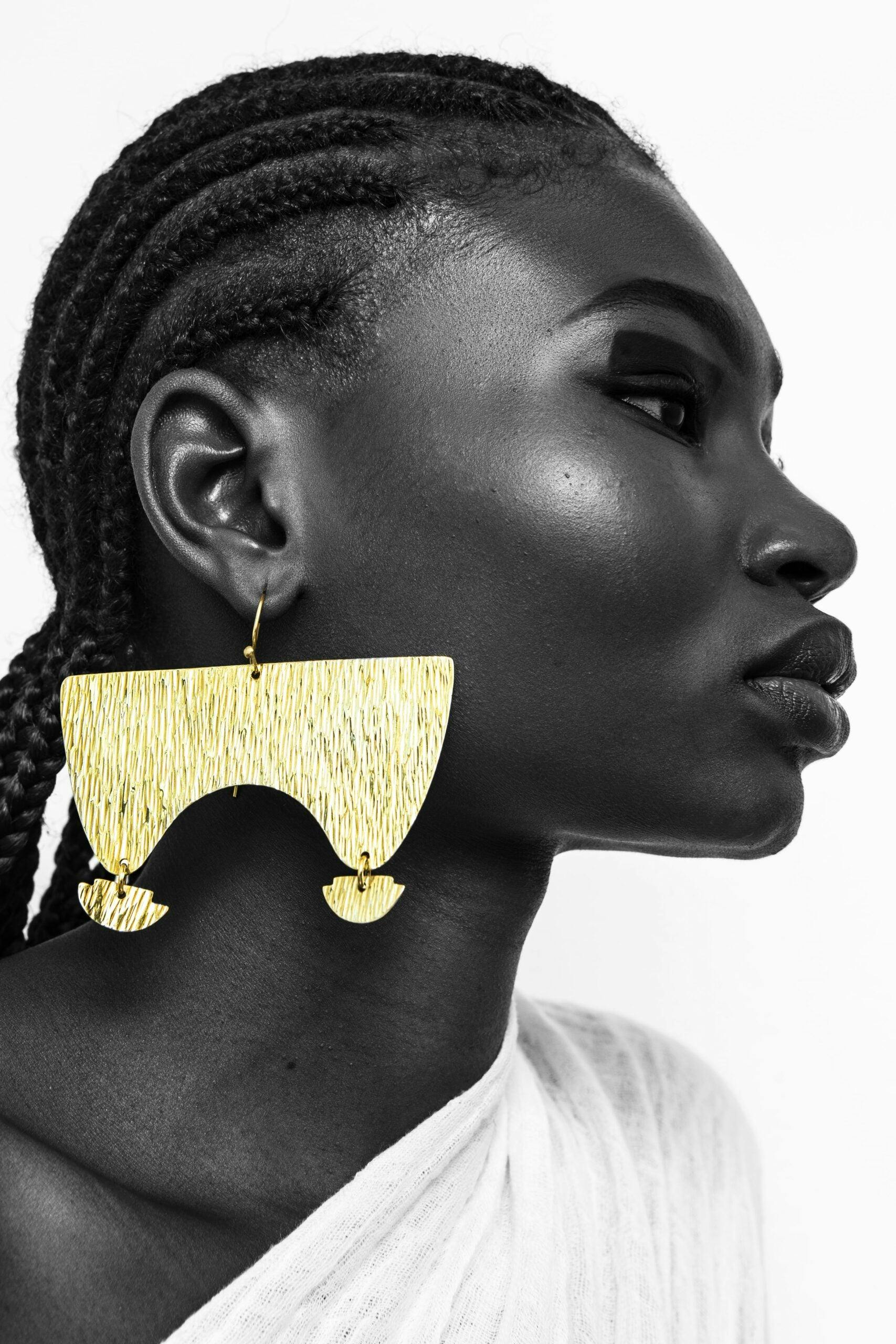Fodipo Handmade Brass Earrings, a product by Adele Dejak
