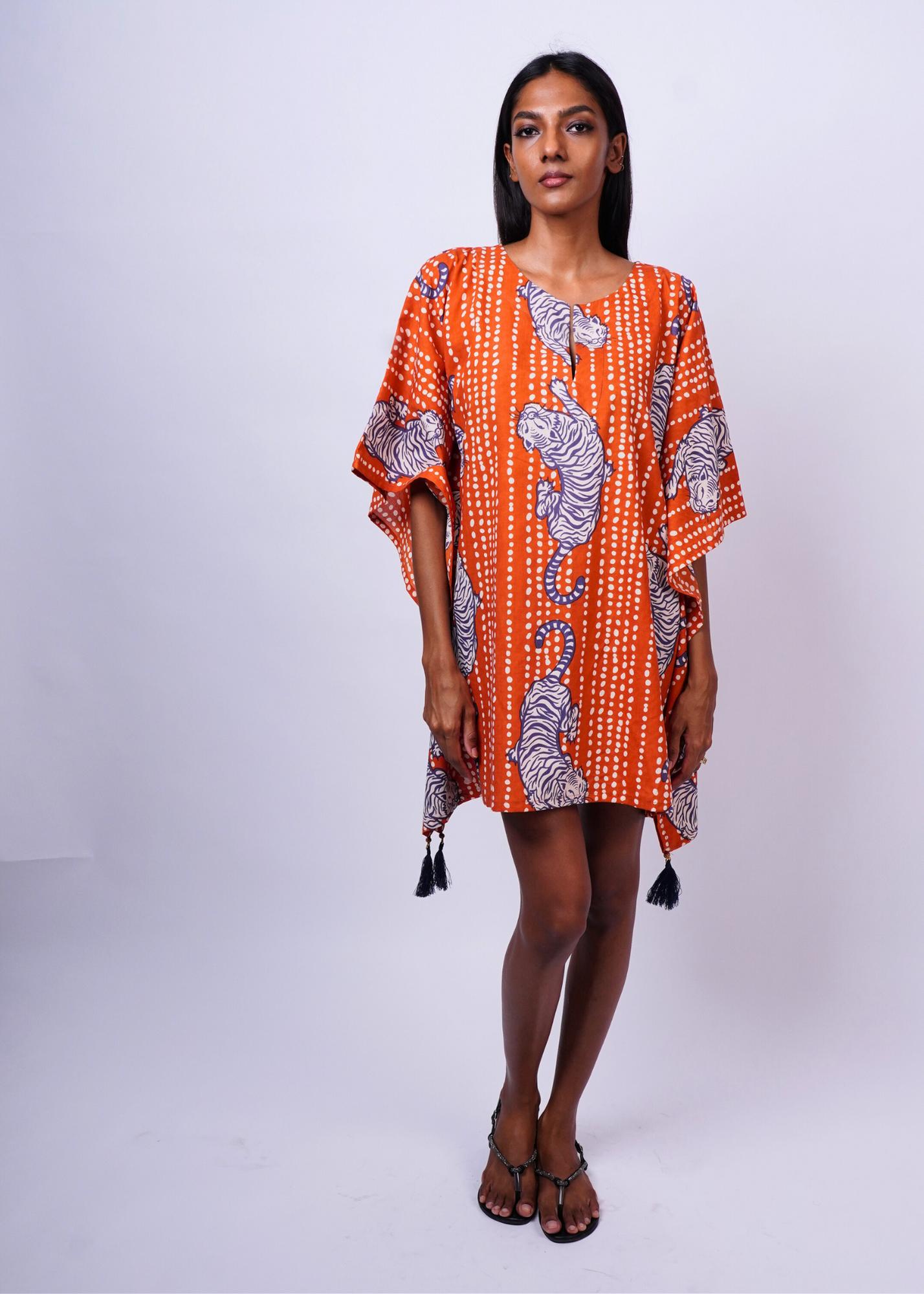 Short Caftan - Earth Tiger, a product by Azurina