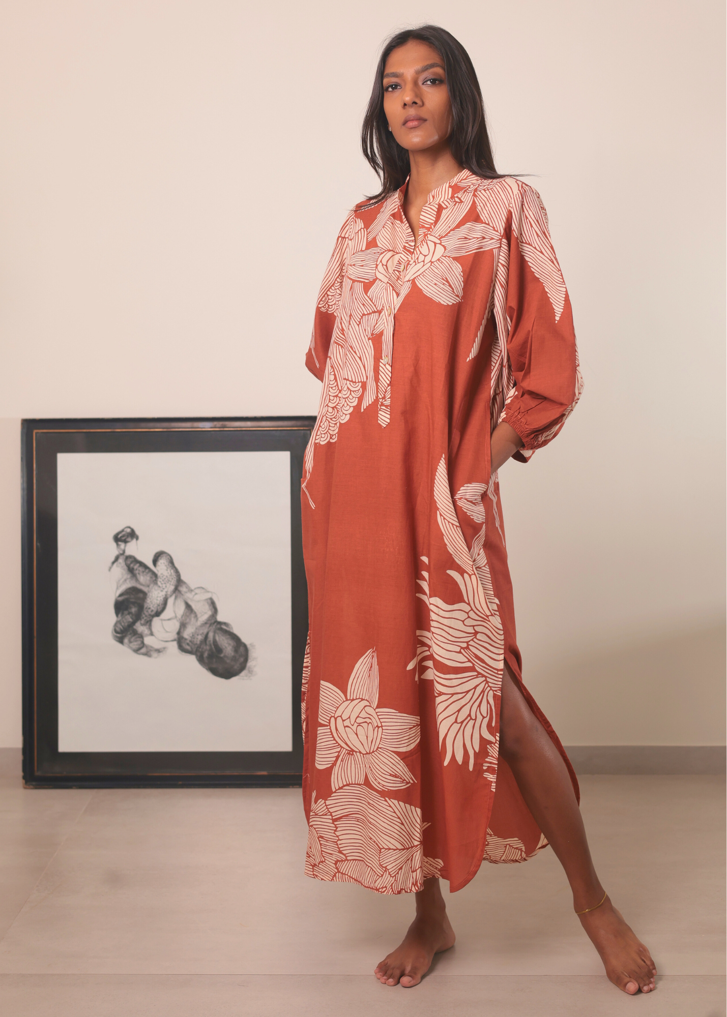 Anika Dress - Terracotta Satori, a product by Azurina