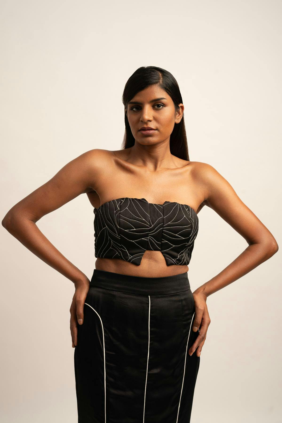 Black Alchemy Bustier, a product by Siddhant Agrawal Label