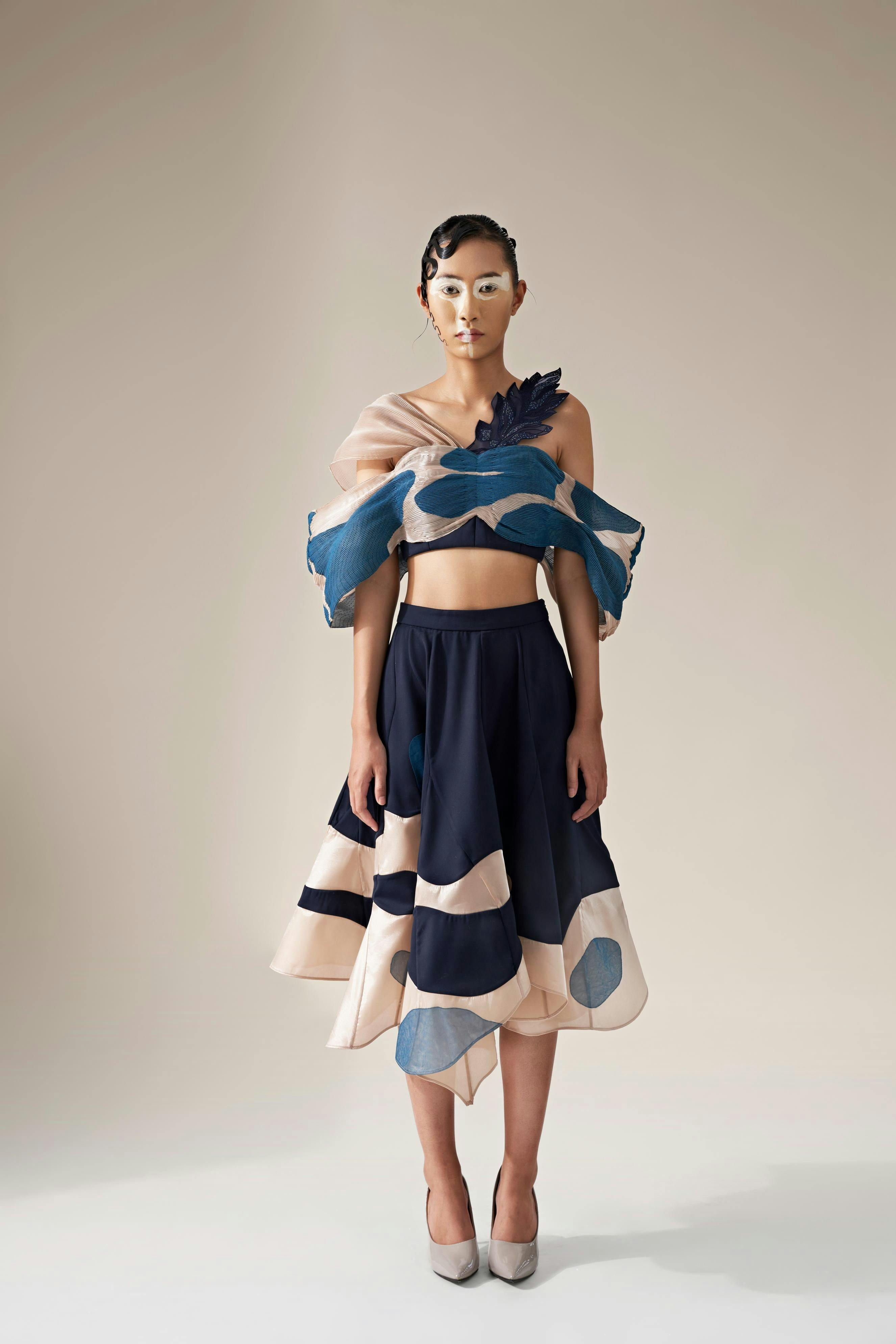 The Winged Symphony Skirt, a product by Siddhant Agrawal Label
