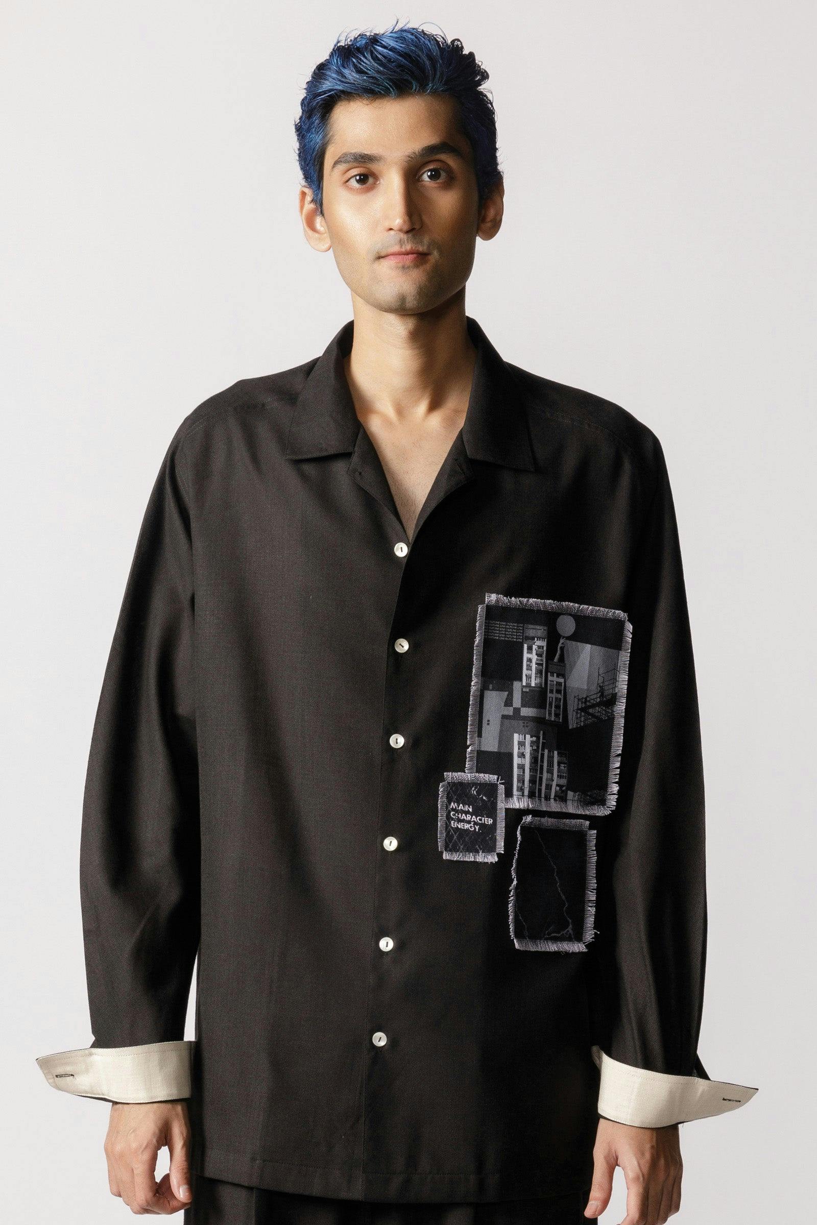 Oversized Patch work shirt, a product by Line Outline