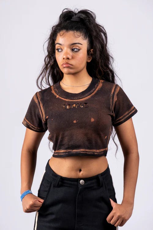 Washed Black Crop Top, a product by TOFFLE