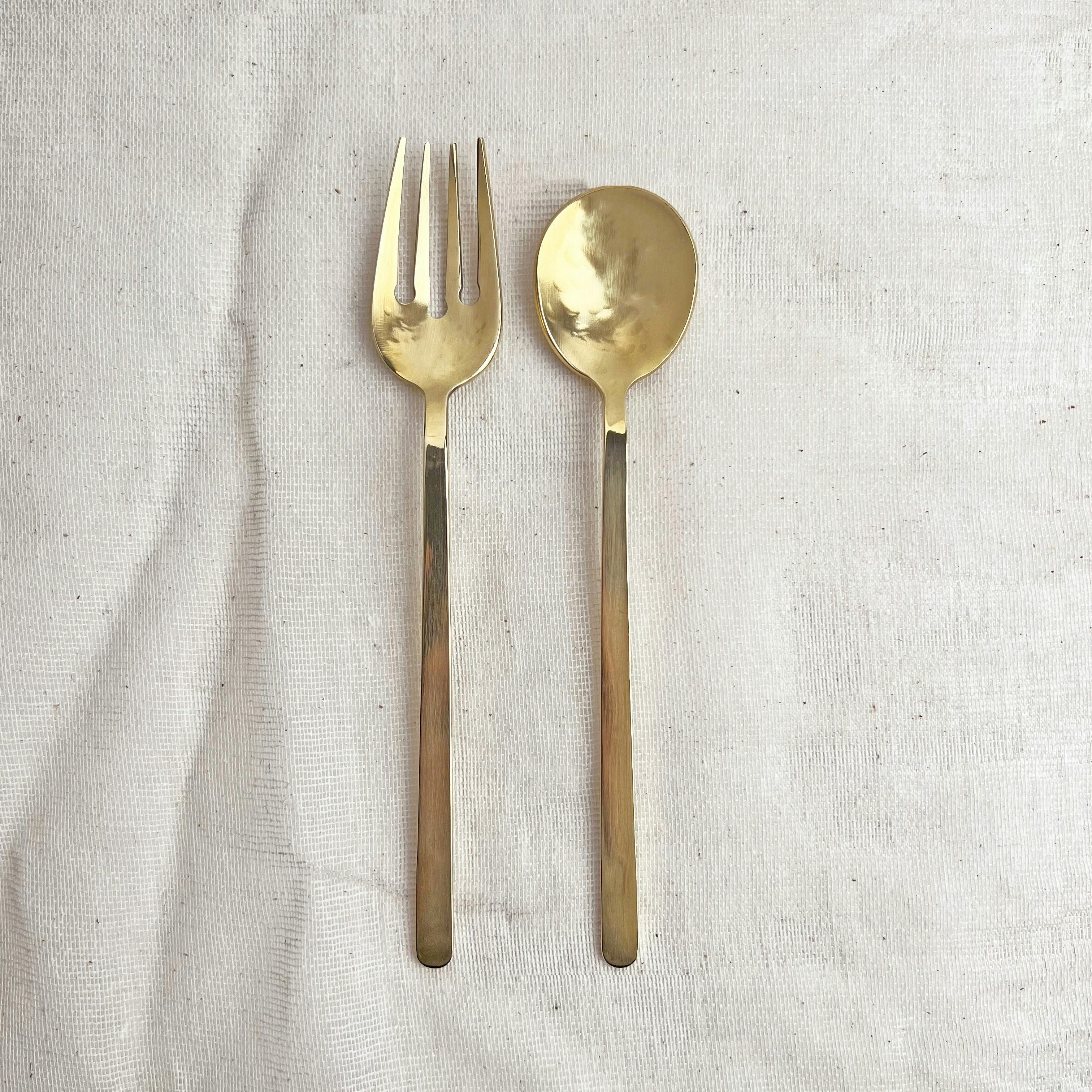 Pure Brass Cutlery Set, a product by Midori Collective