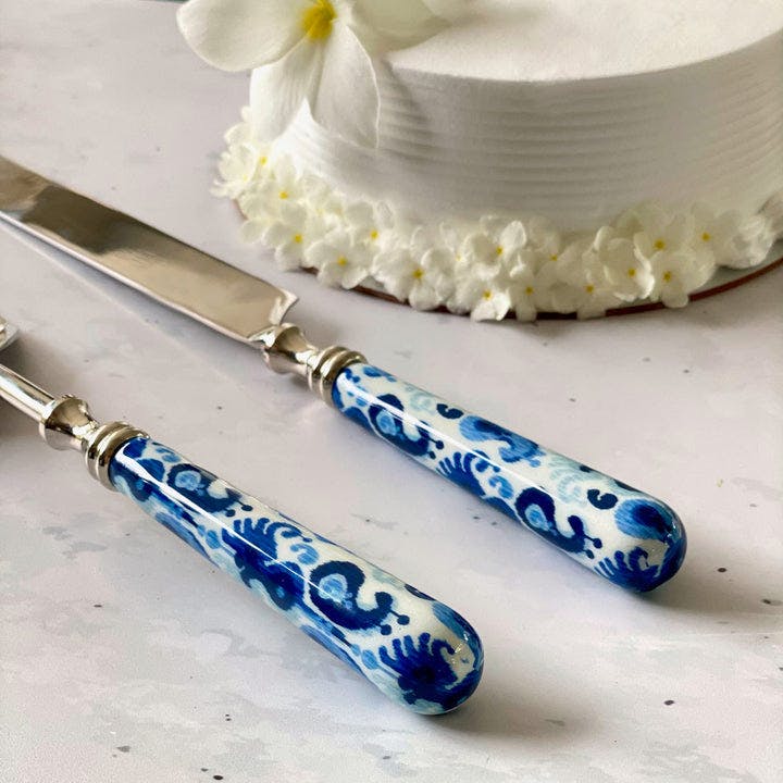 Thumbnail preview #2 for Cake Server & Knife Duo - Bali Boho