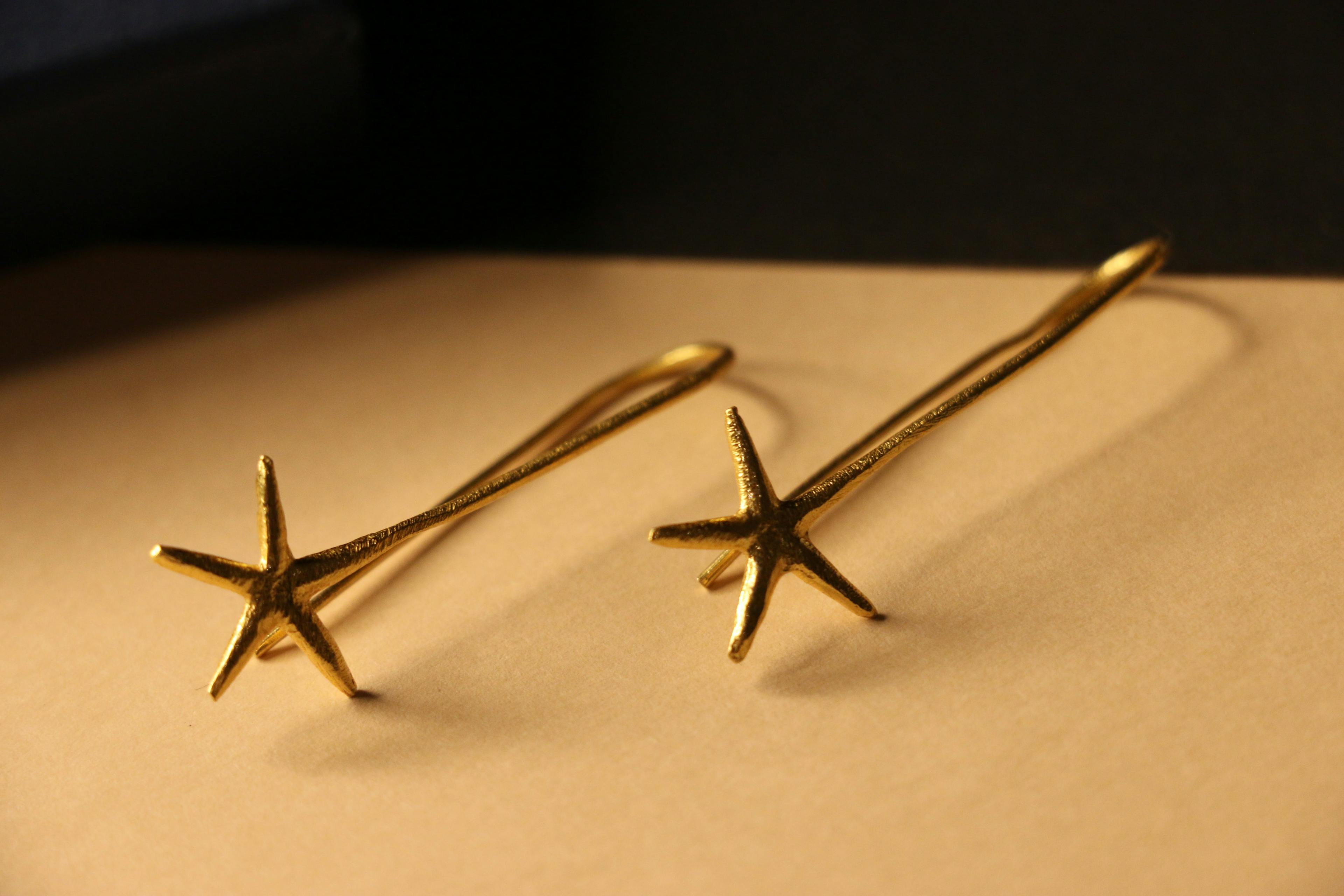 Thumbnail preview #1 for Star cuff earrings