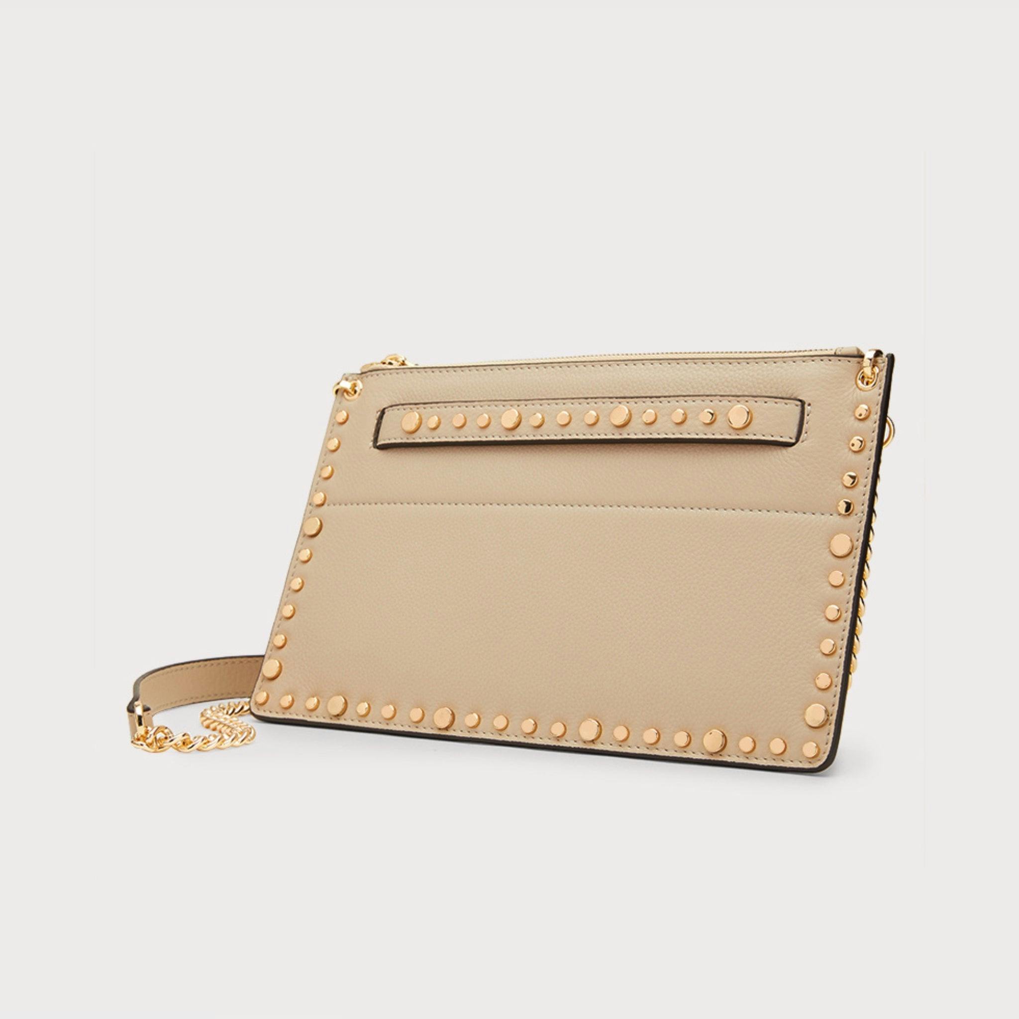 Thumbnail preview #3 for Nude Studded Flat Clutch