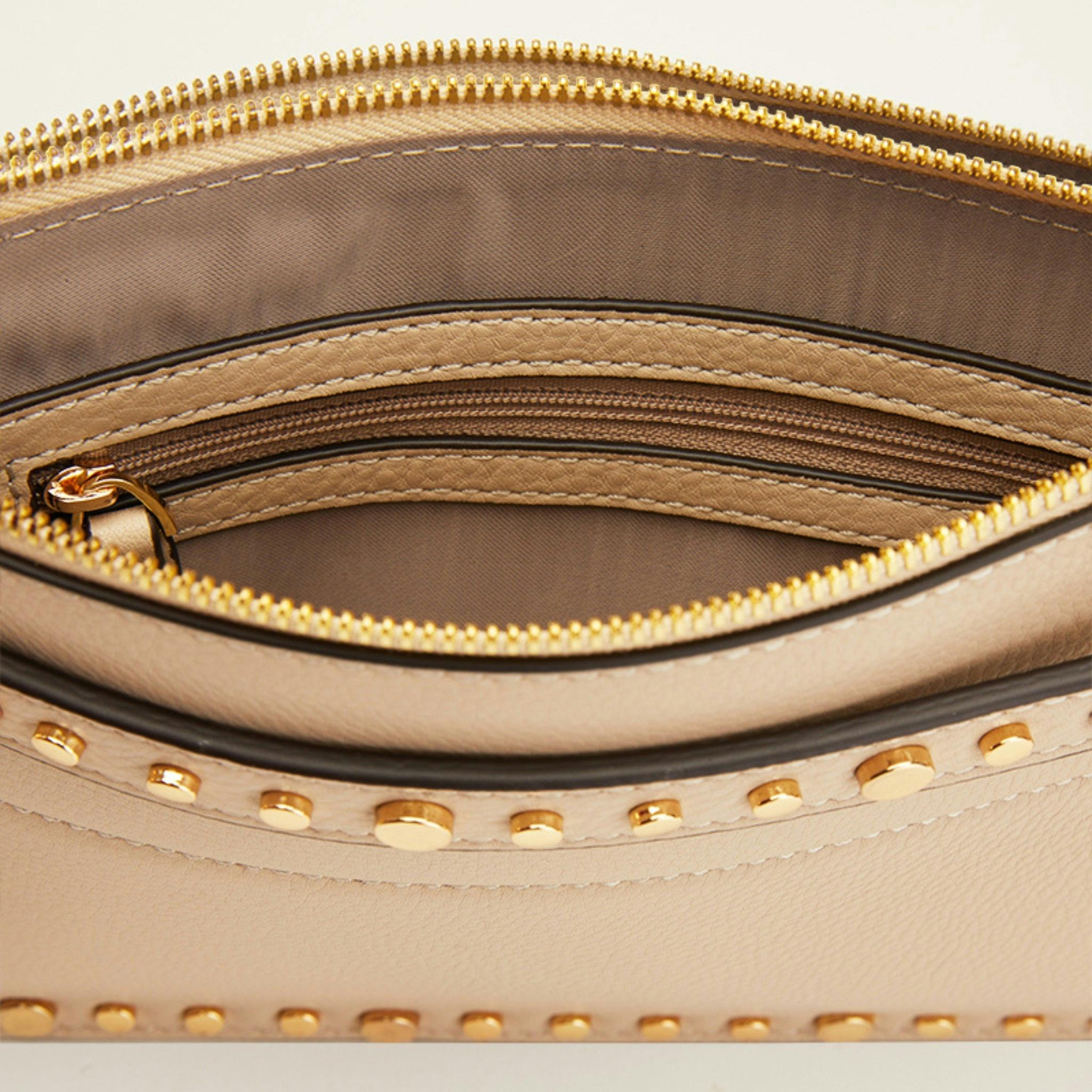 Thumbnail preview #4 for Nude Studded Flat Clutch