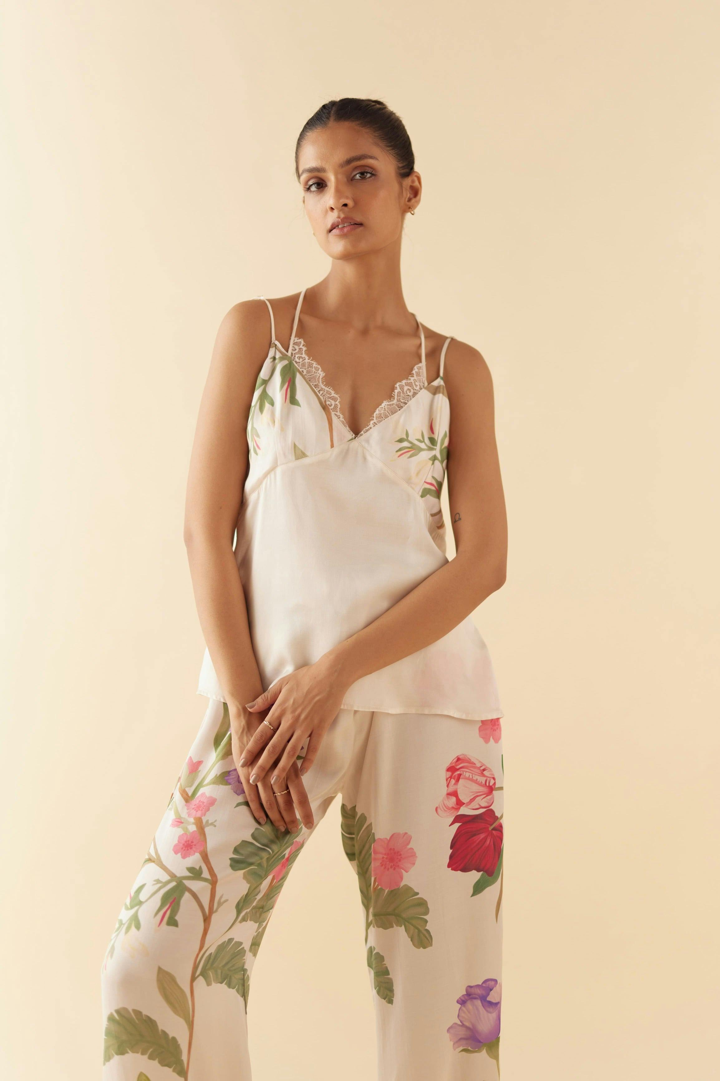 Thumbnail preview #0 for Lounge to Sleep Camisole Set in Floral Dream