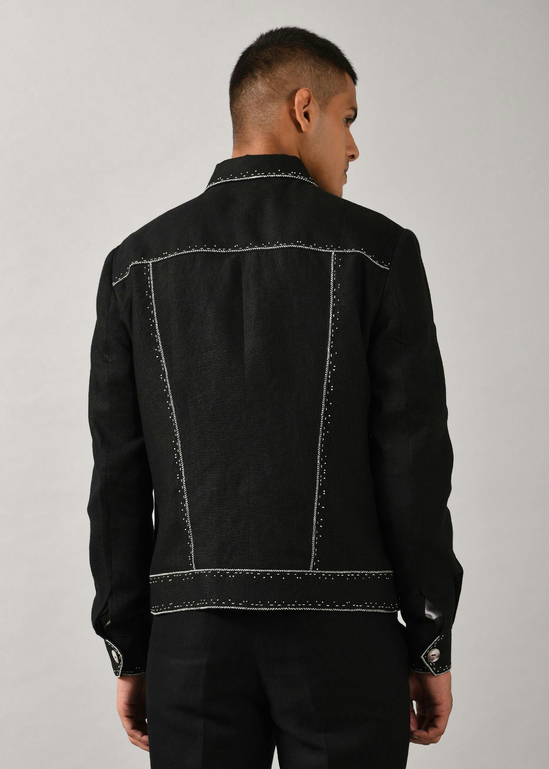 Thumbnail preview #1 for Morse code Denim jacket