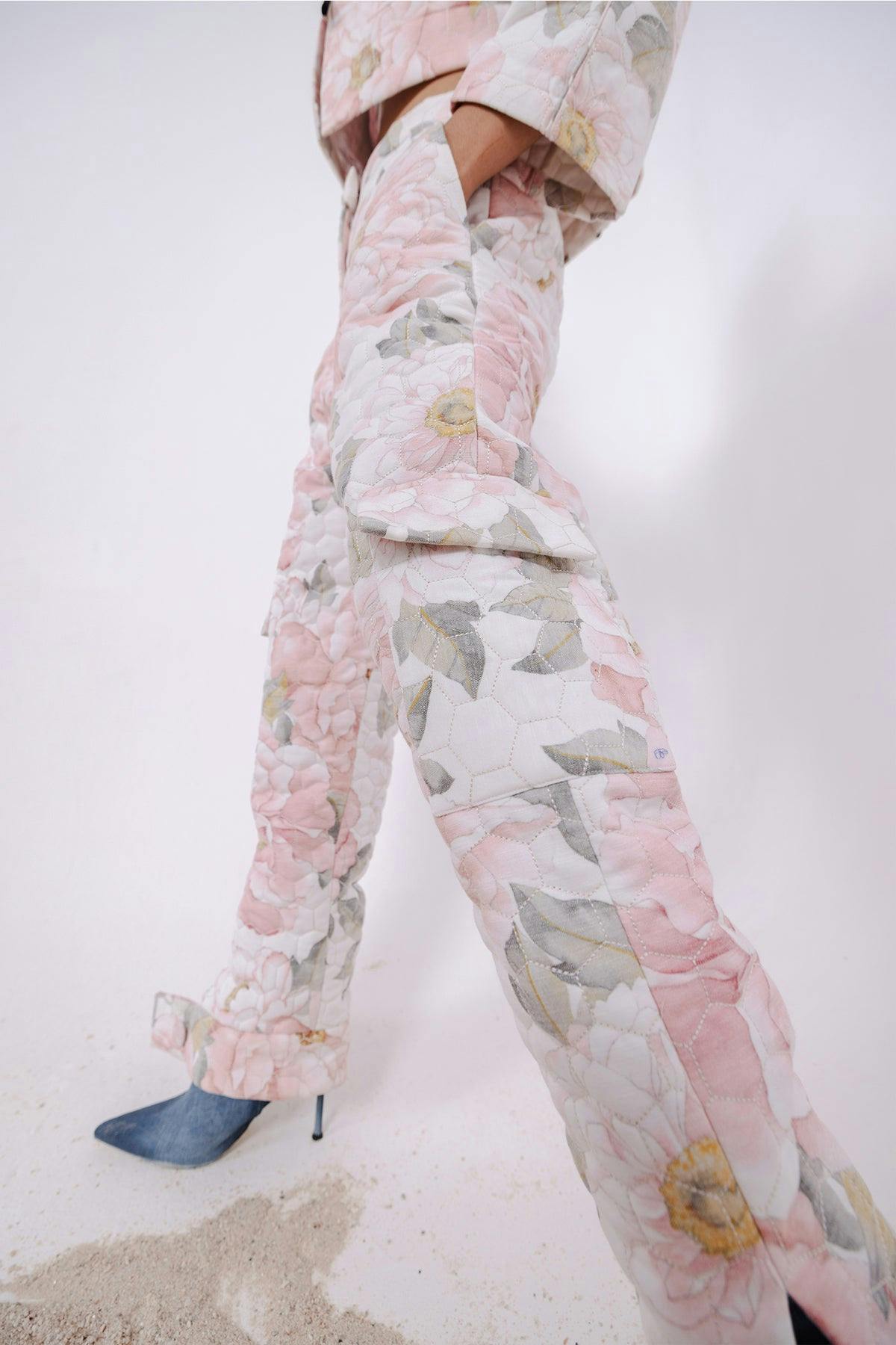 Thumbnail preview #4 for DOVE PASTEL OVERSIZED CROPPED JACKET WITH BANDEAU AND JOGGER PANTS