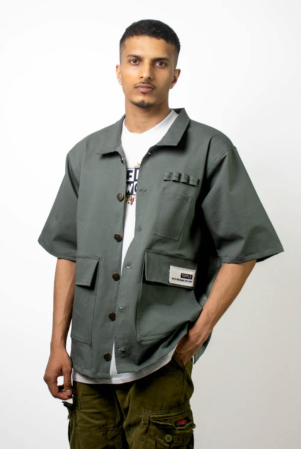Workwear Olive Shirt, a product by TOFFLE