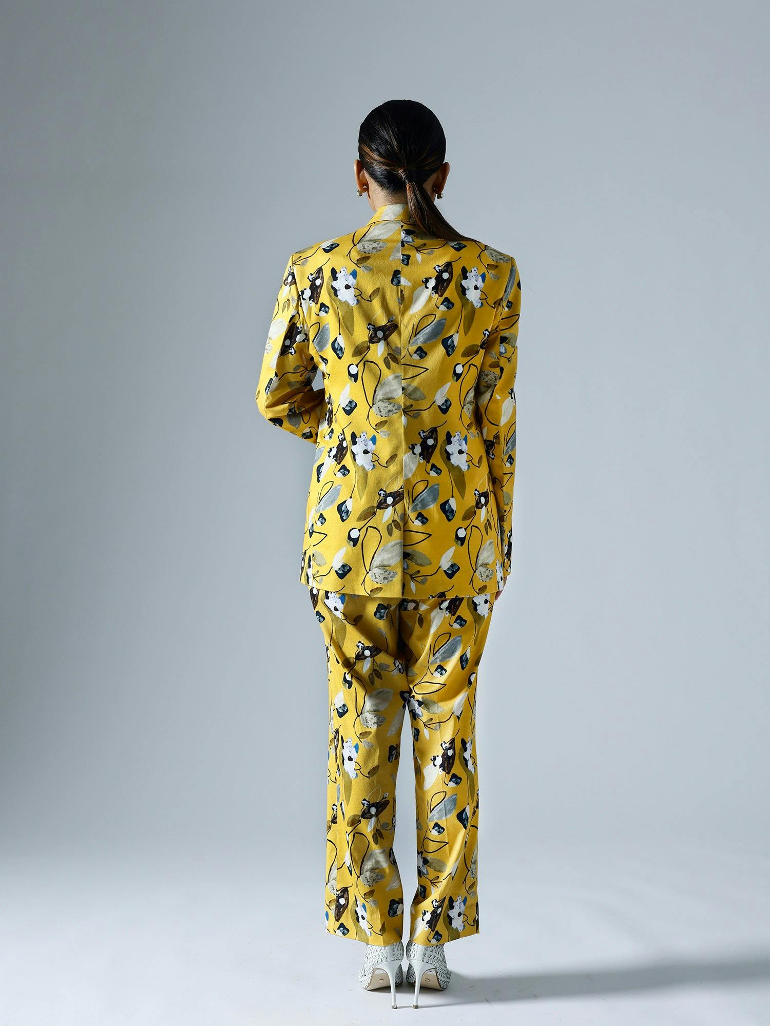 Thumbnail preview #3 for Vivid Yellow Pant Suit