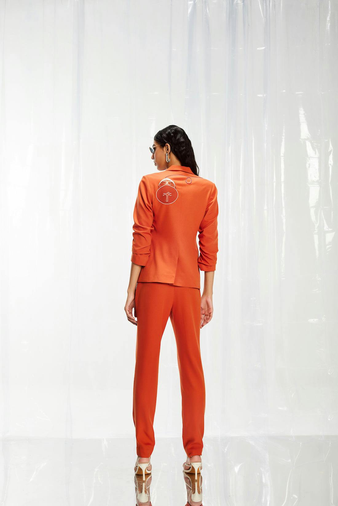 Thumbnail preview #3 for Statement Tangerine Tailored Trousers