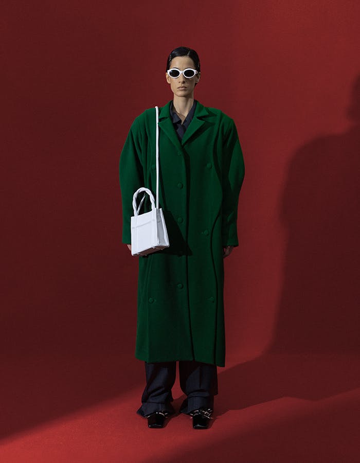 Green wavy coat, a product by BLIKVANGER
