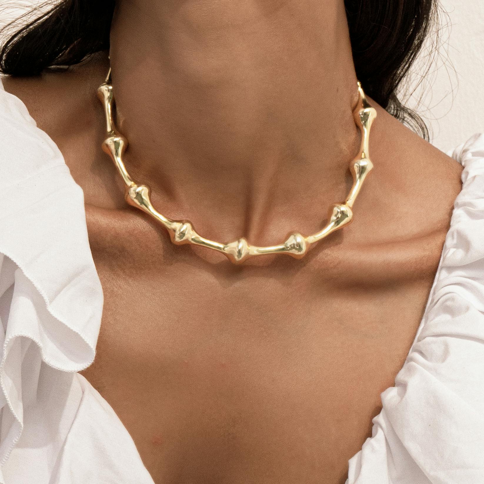 Thumbnail preview #5 for SYMPHONY CHOKER - GOLD TONE