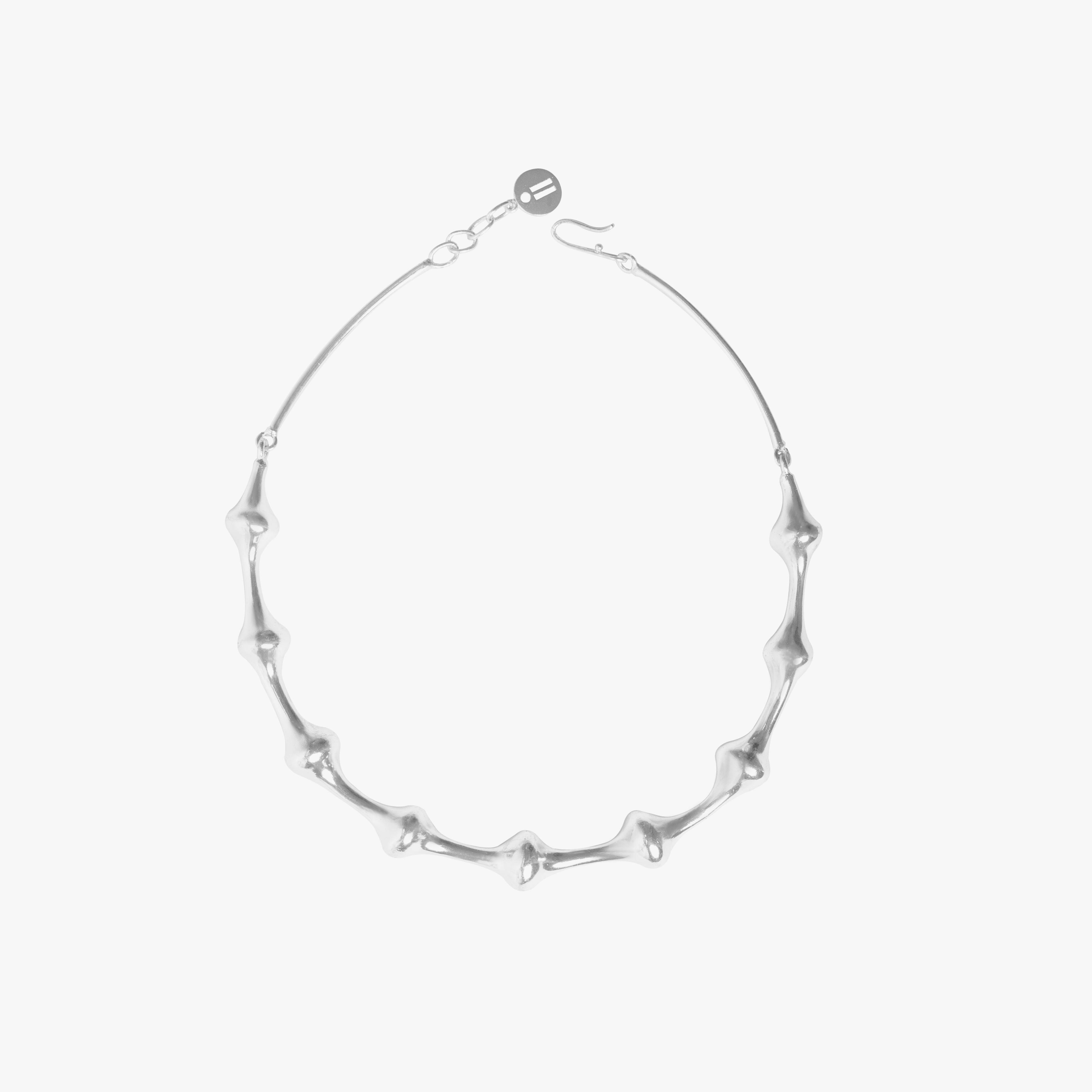 Thumbnail preview #1 for SYMPHONY CHOKER - SILVER TONE