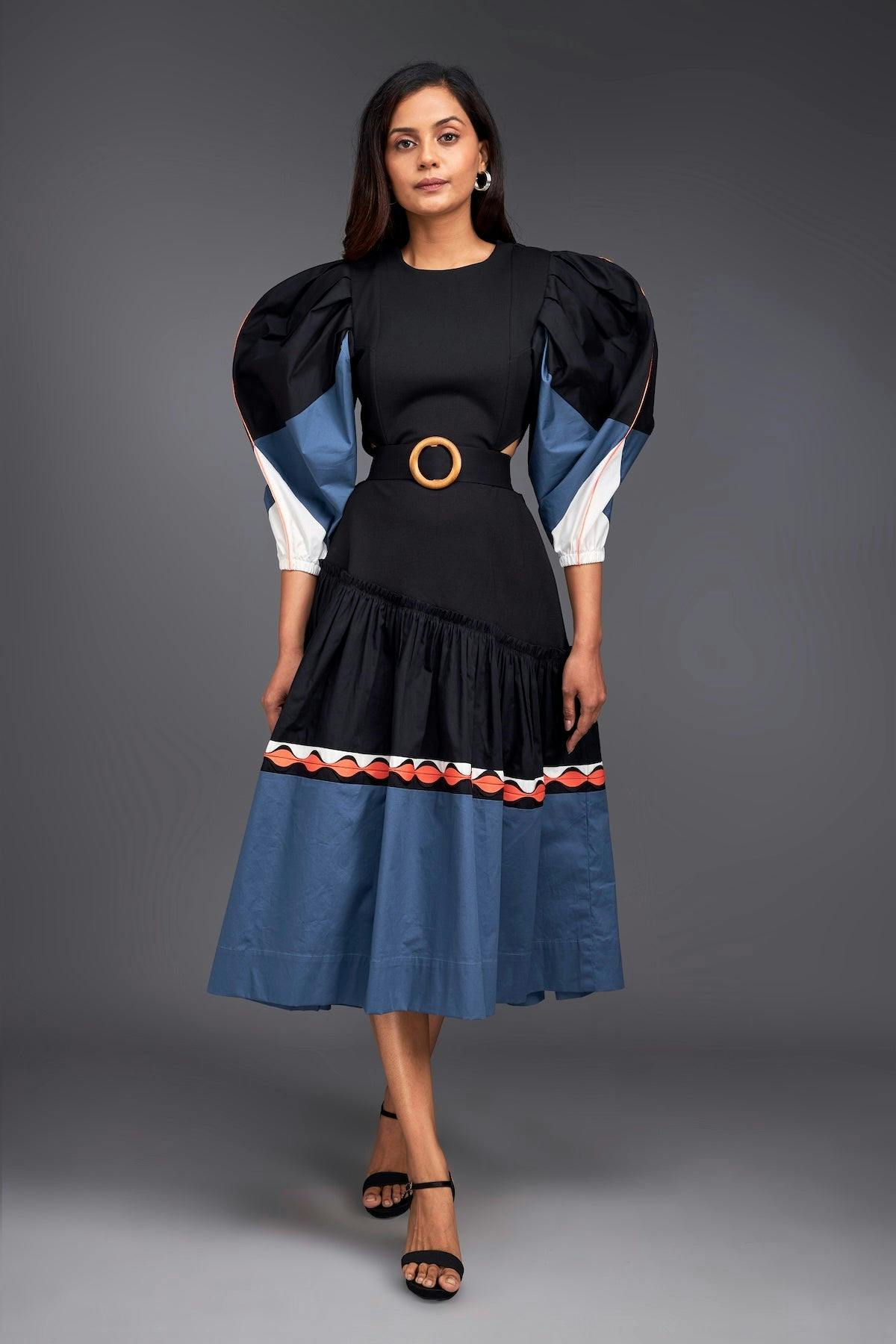 Colour Block Side Cutout Dress, a product by Deepika Arora