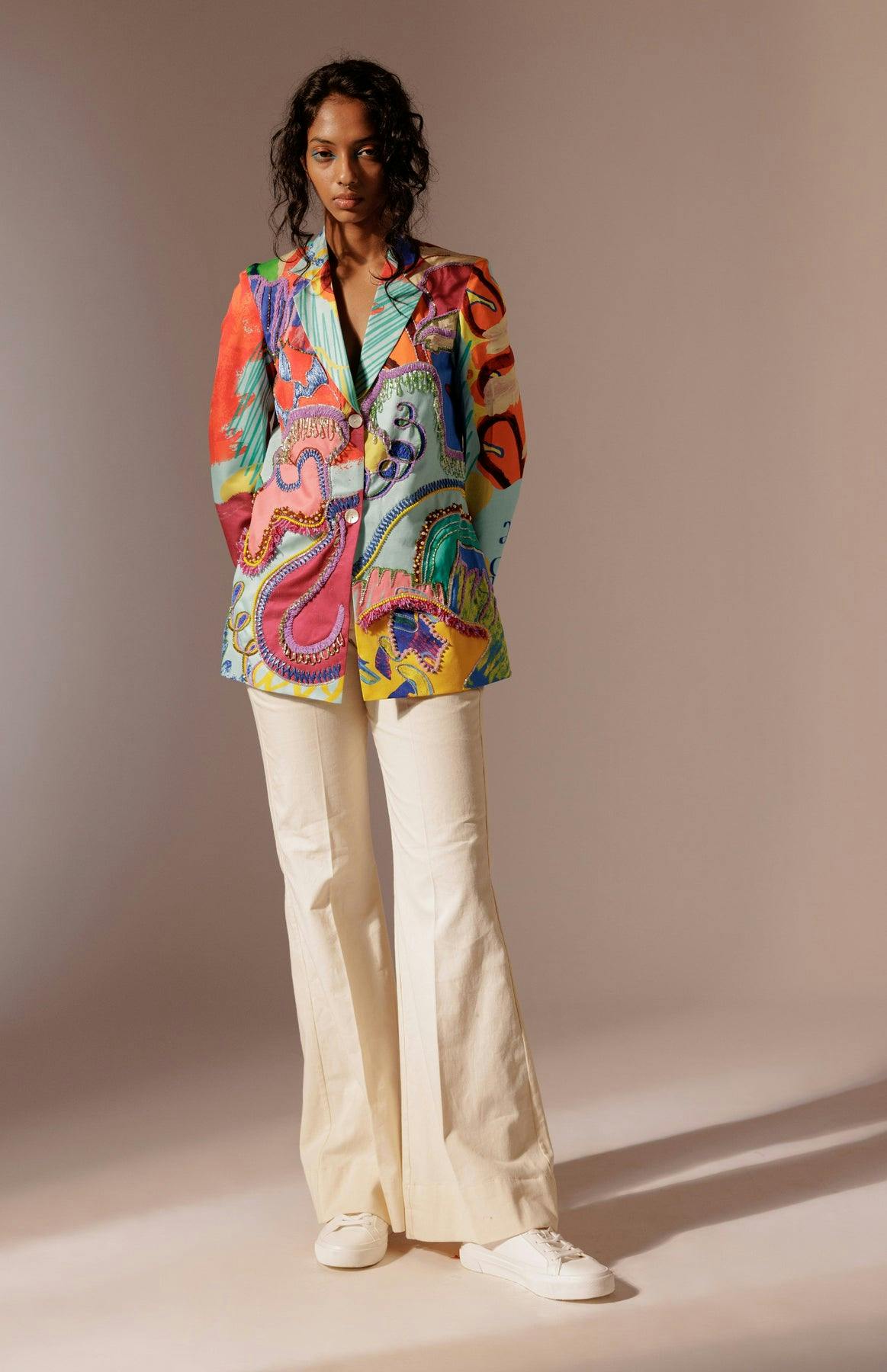 Island Embroidered Blazer Set, a product by Advait India