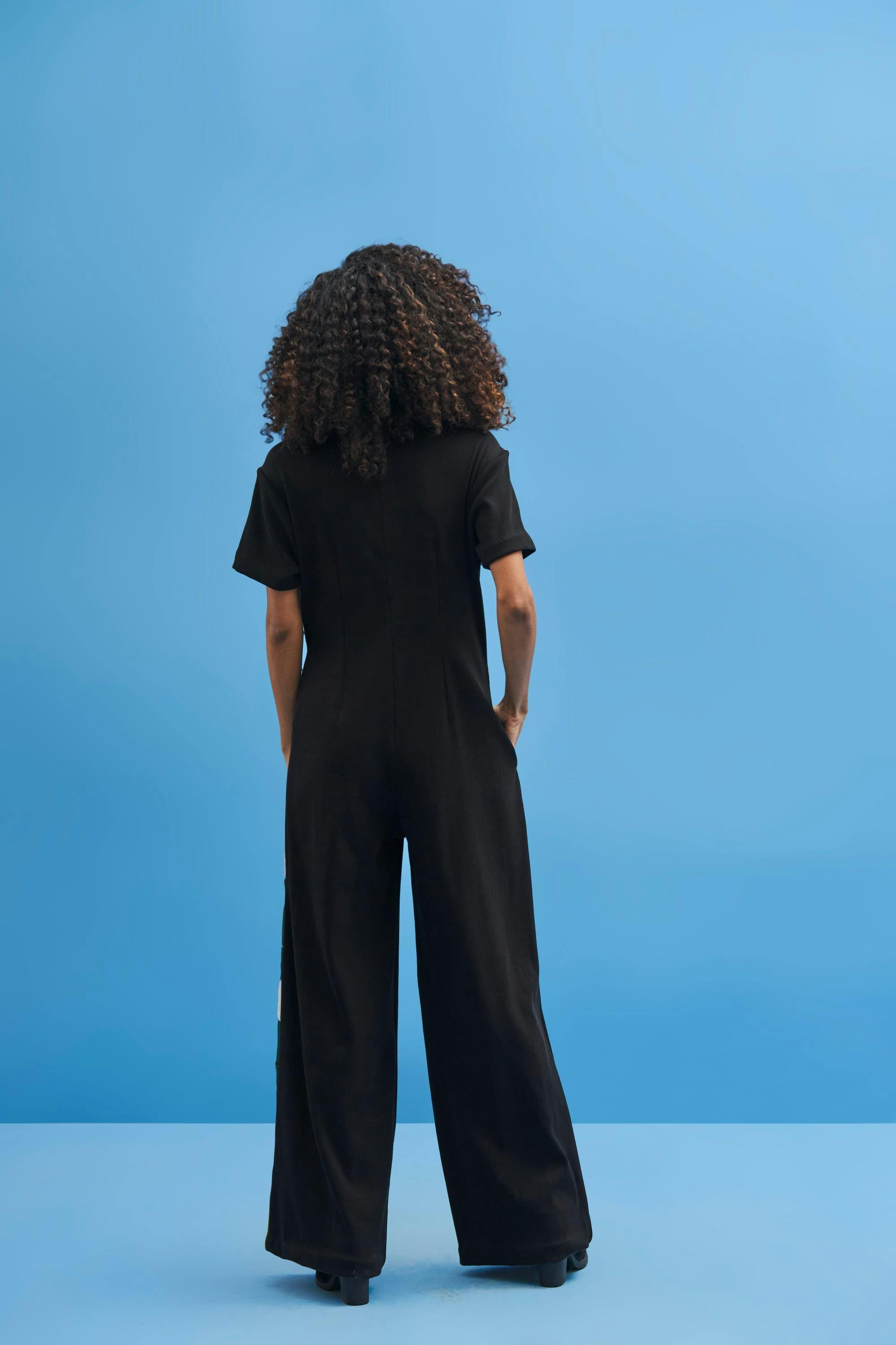 Thumbnail preview #3 for Black Lunette Embroidered Jumpsuit