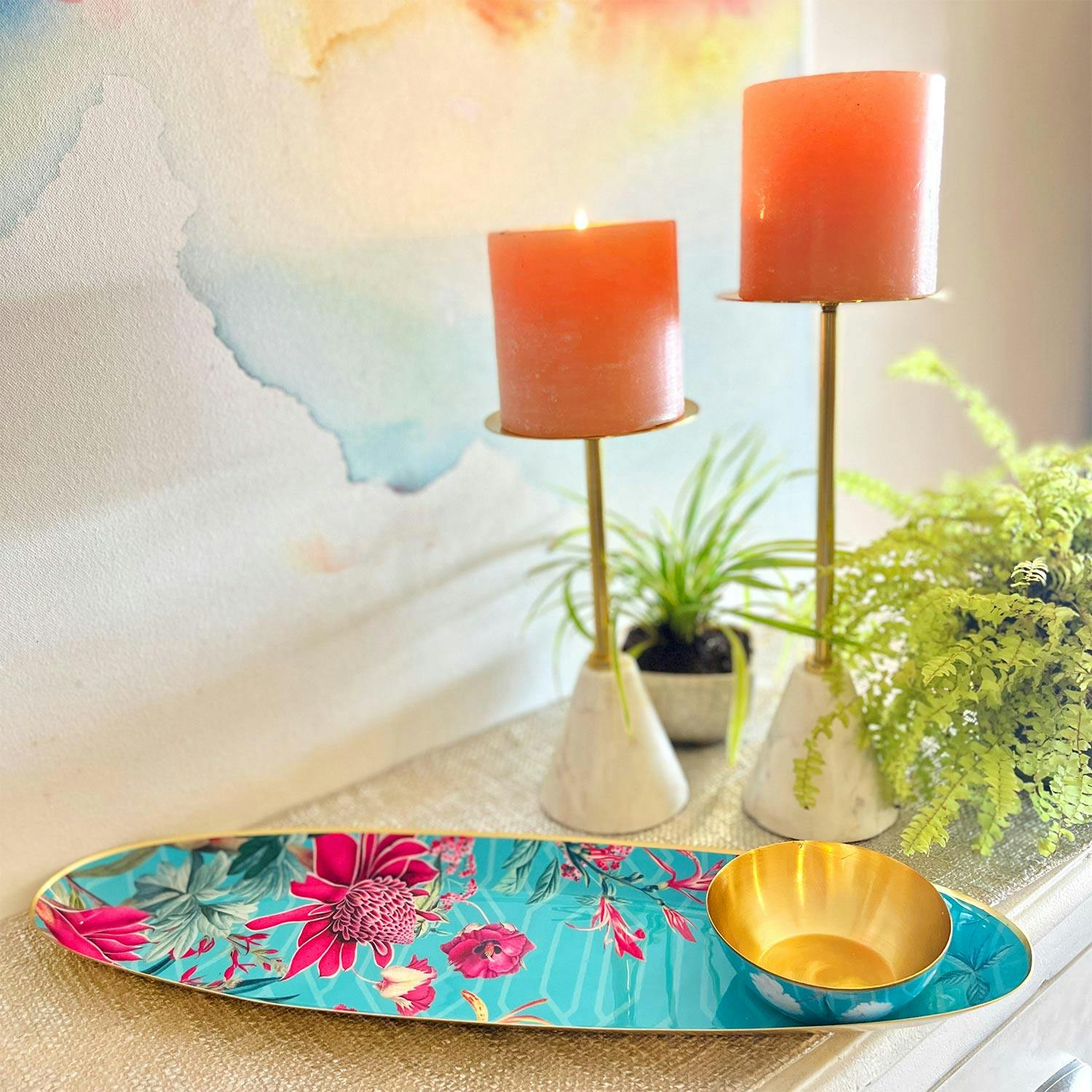 Oval Platter with Dip Bowl - Chilean Deco, a product by Faaya Gifting