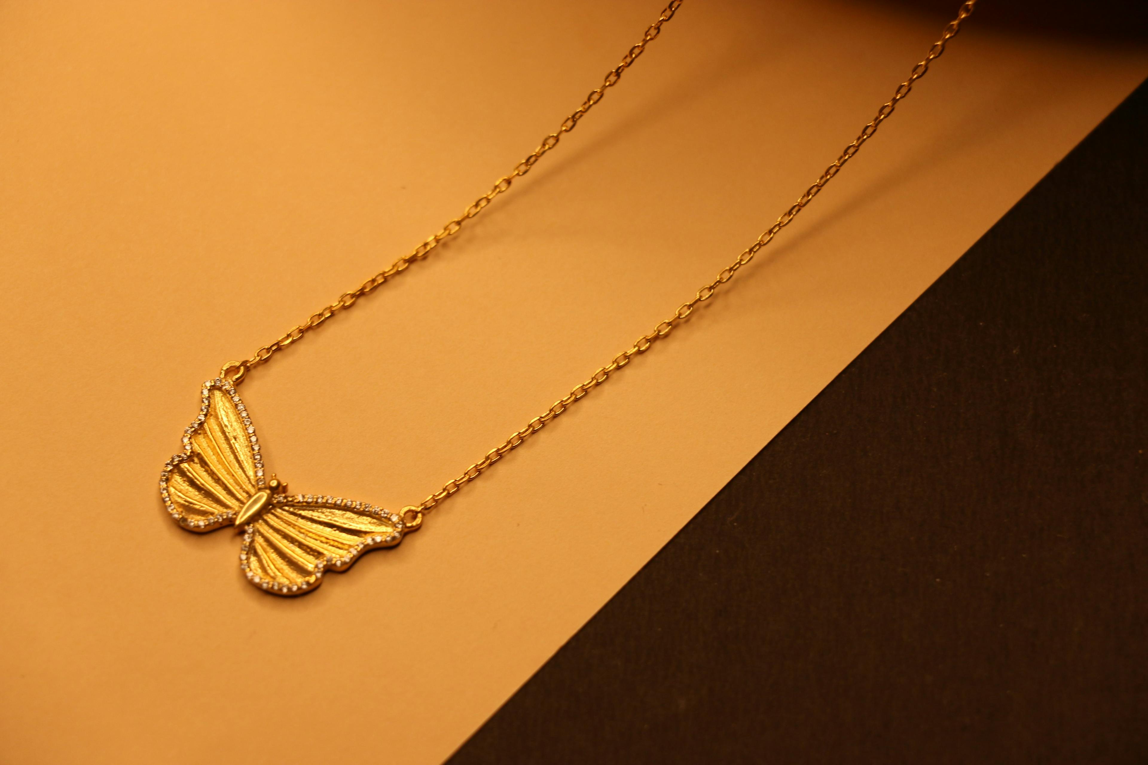 CZ big butterfly necklace, a product by The Jewel Closet Store