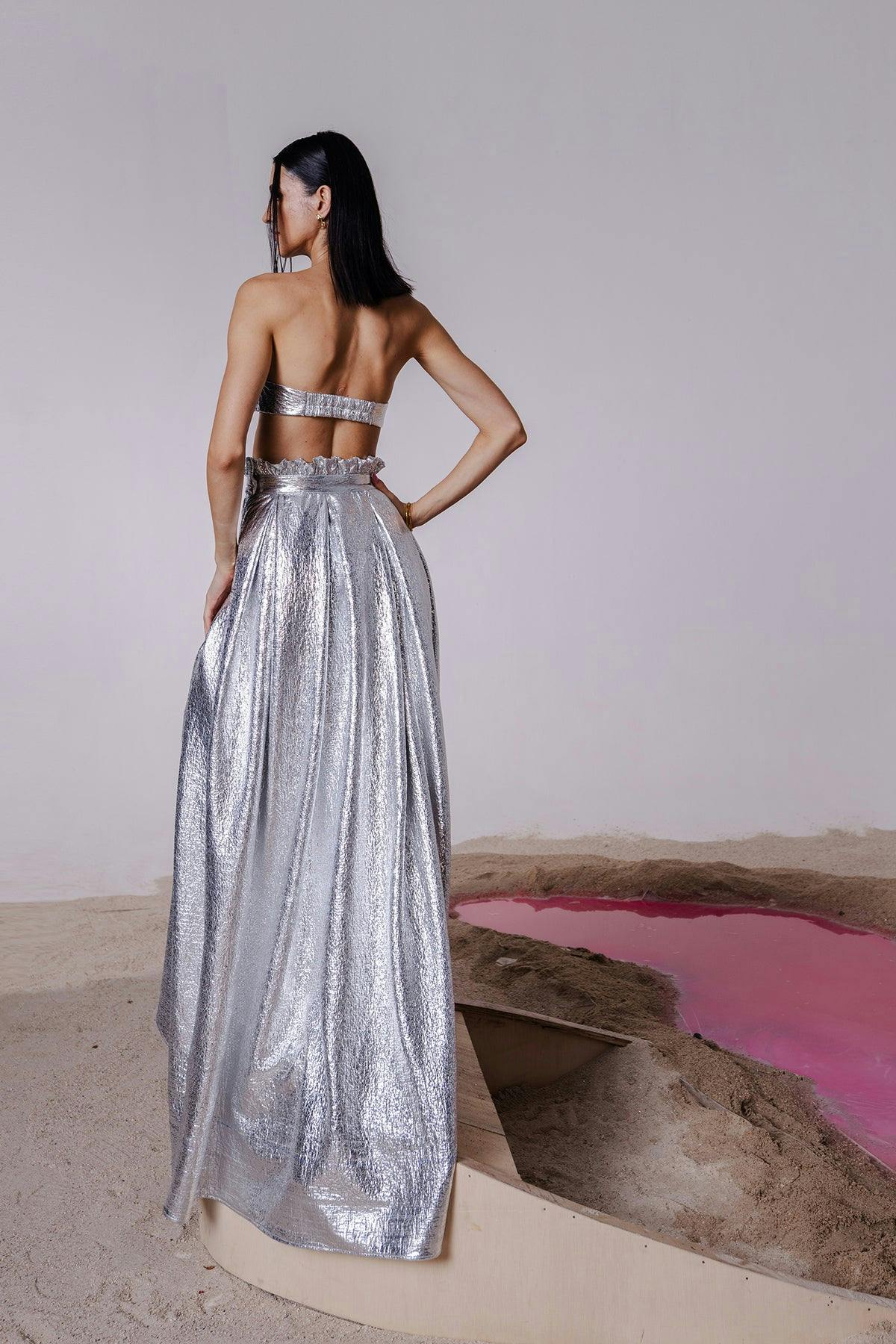 Thumbnail preview #6 for LUCIA METALLIC BRALETTE & LONG SKIRT