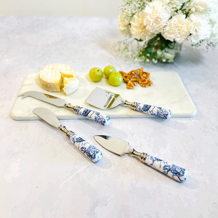 Thumbnail preview #3 for Cheese Knives, Set of 4 - Brittany Blanc