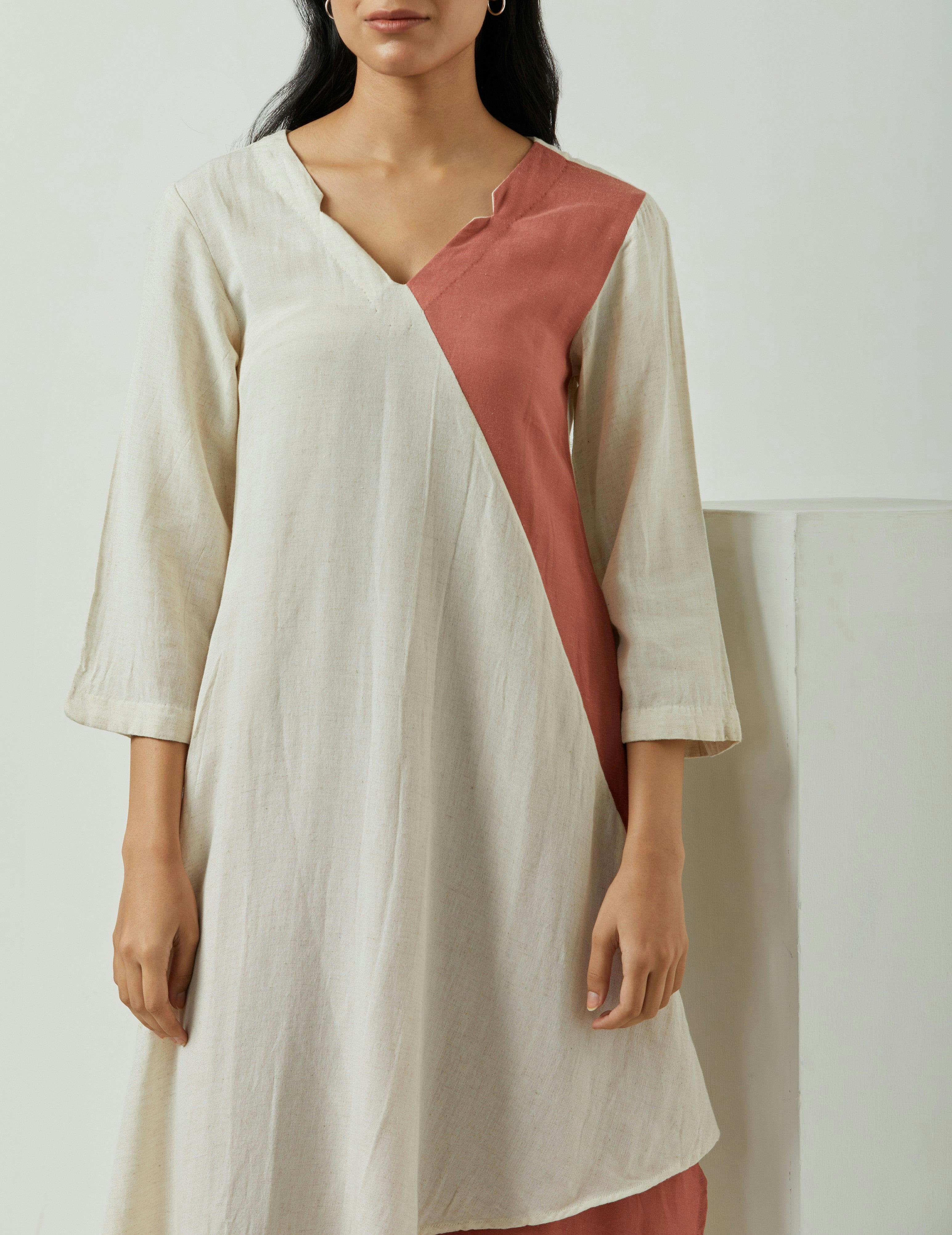 Thumbnail preview #3 for PEACH OVERLAP TUNIC-DRESS