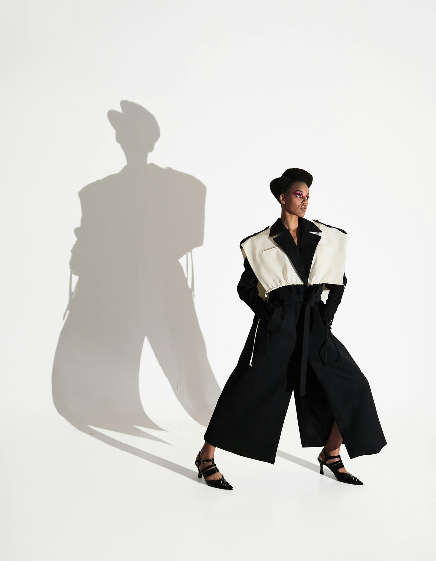 Black&White layered trench coat, a product by BLIKVANGER