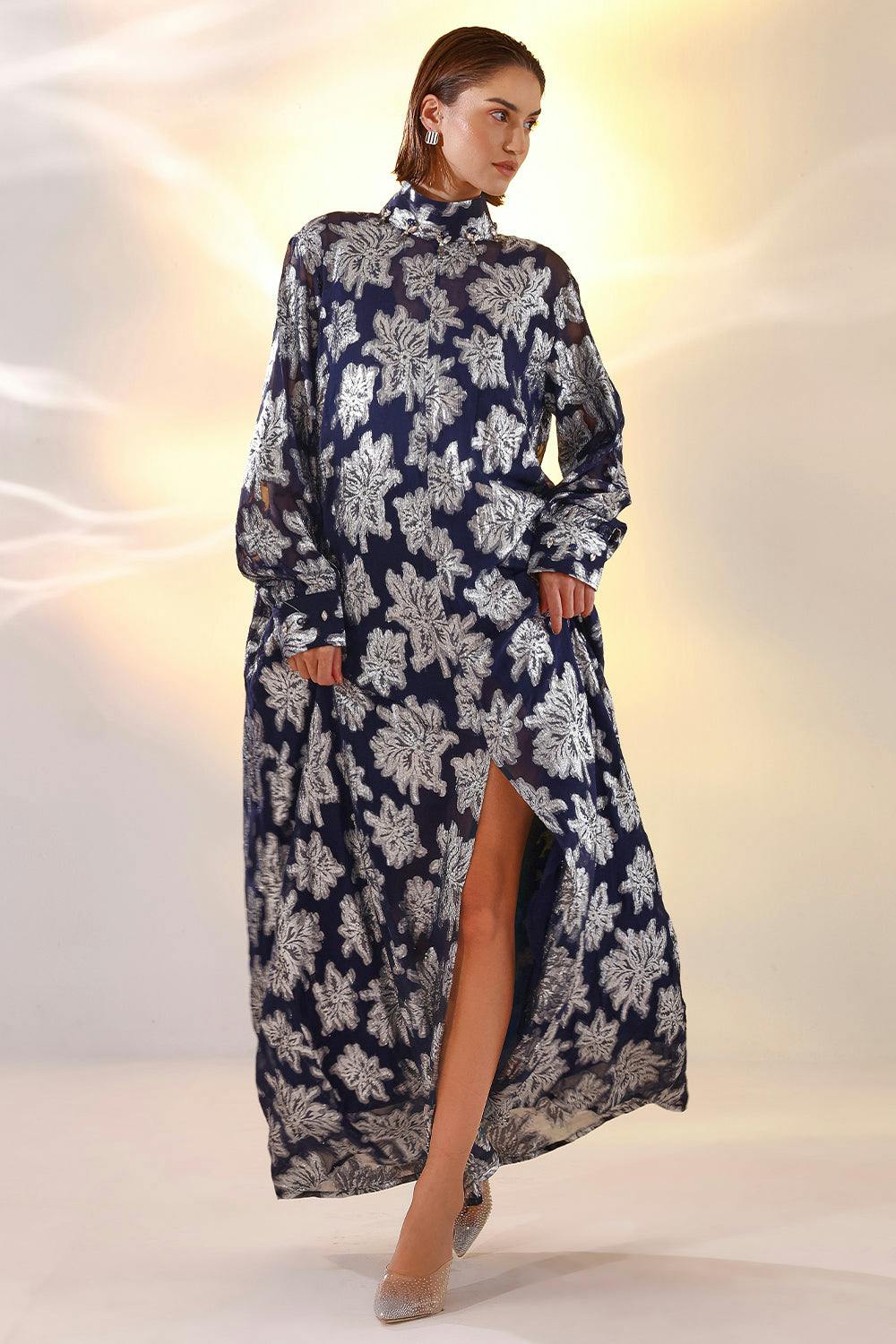 Thumbnail preview #0 for Navy blue kaftan