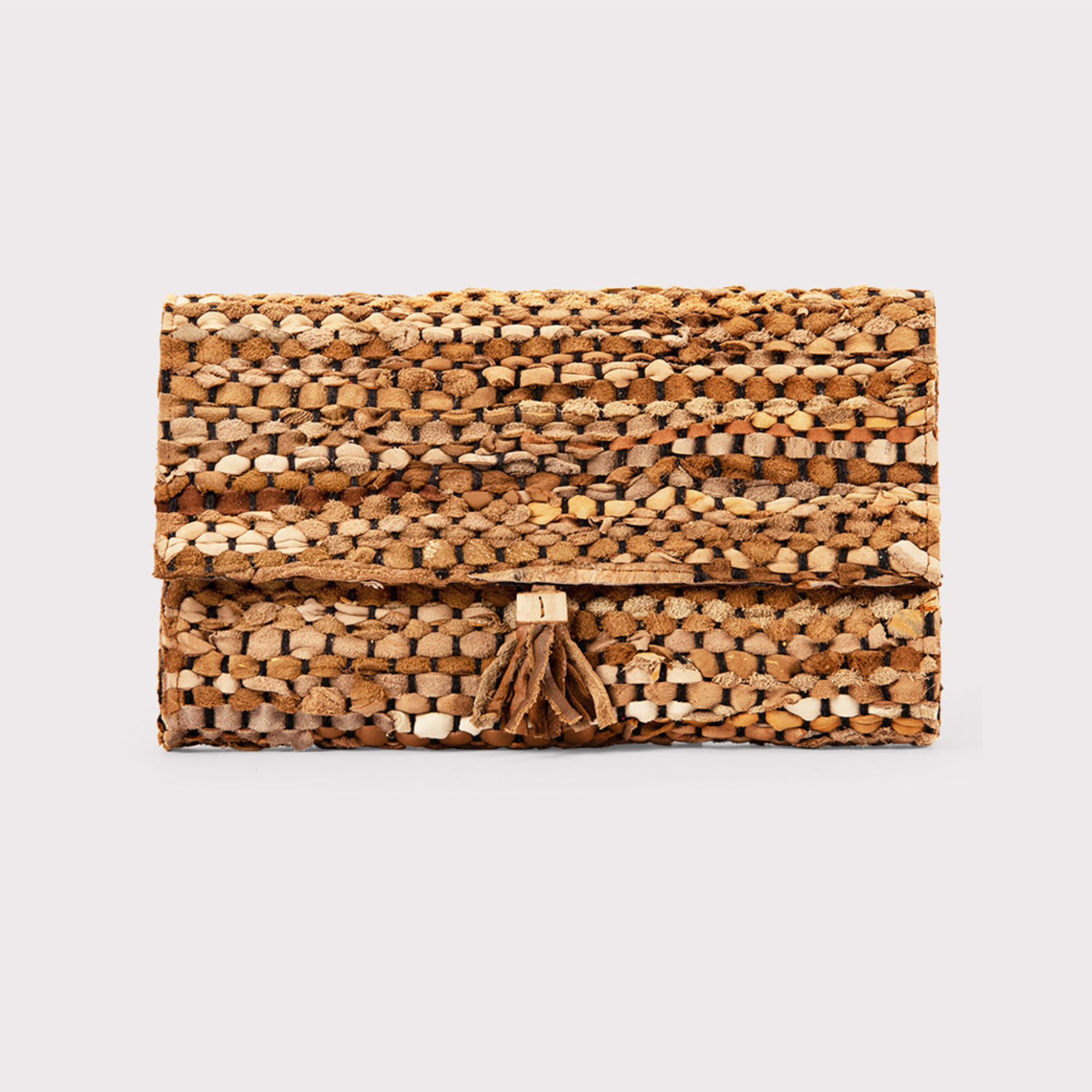 Thumbnail preview #4 for Coffee Brown Woven Clutch Large