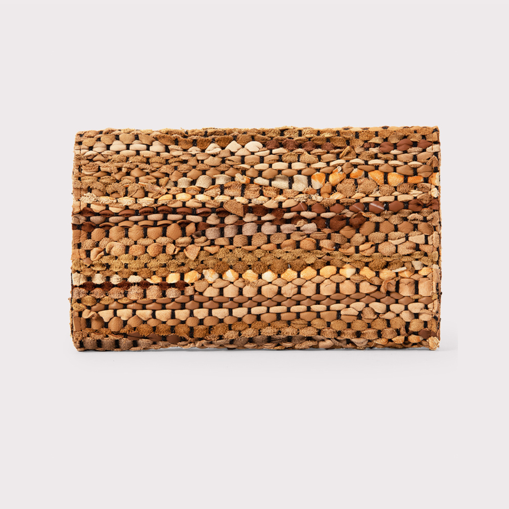 Thumbnail preview #5 for Coffee Brown Woven Clutch Large