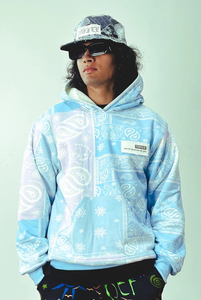 Paisley Blue Hoodie, a product by TOFFLE