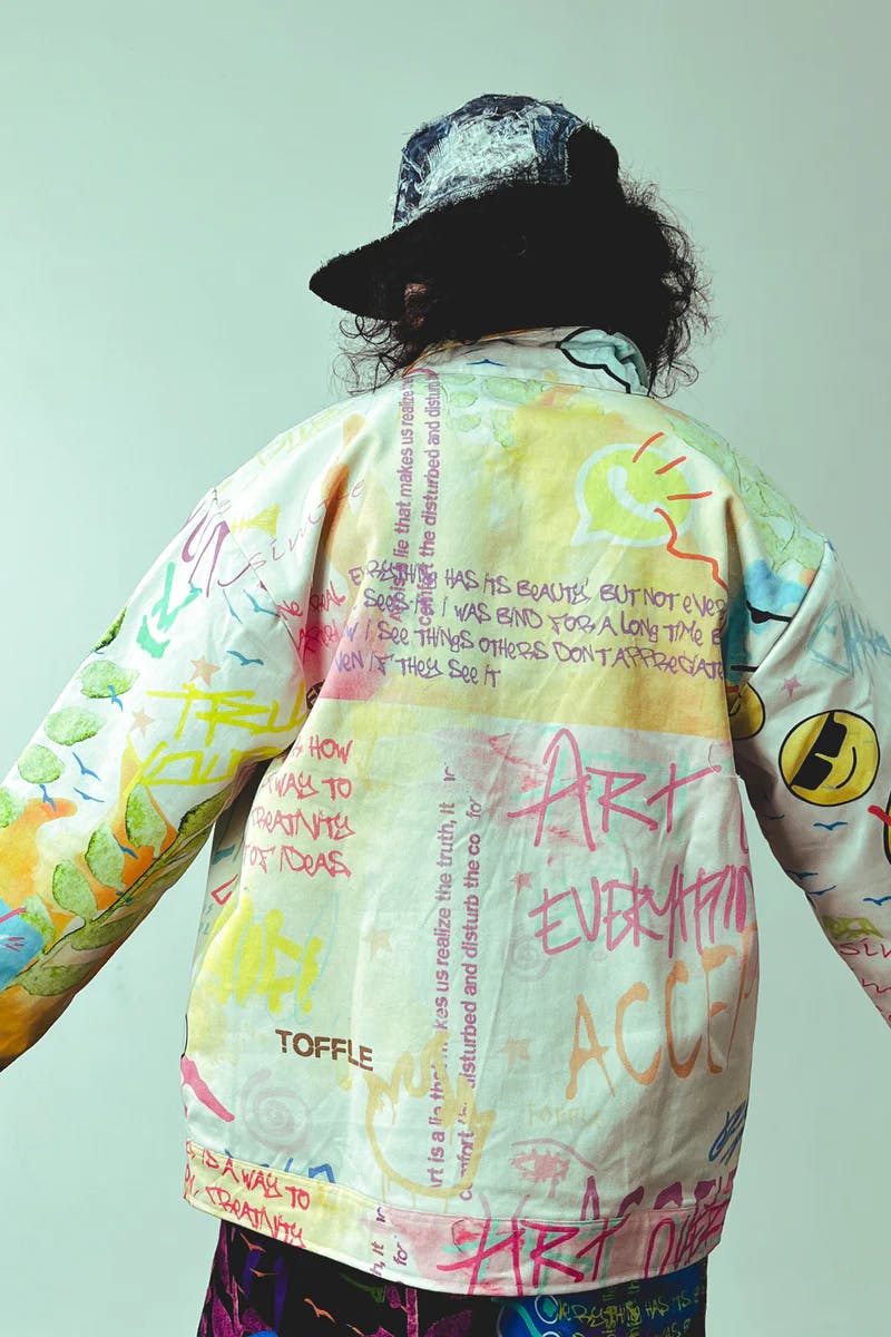 Thumbnail preview #1 for Graffiti White Jacket