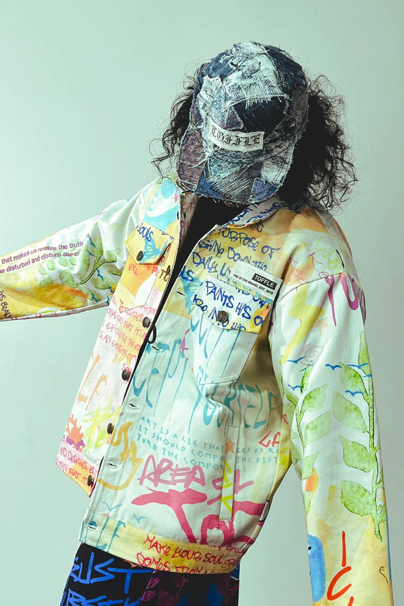 Thumbnail preview #3 for Graffiti White Jacket