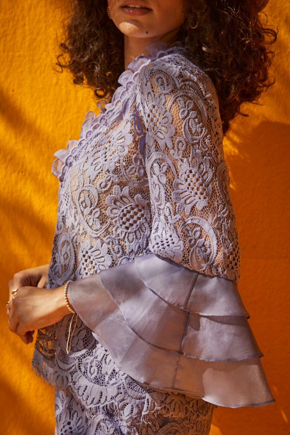 Thumbnail preview #7 for Lilac Ruffled Lace Co-ord Set