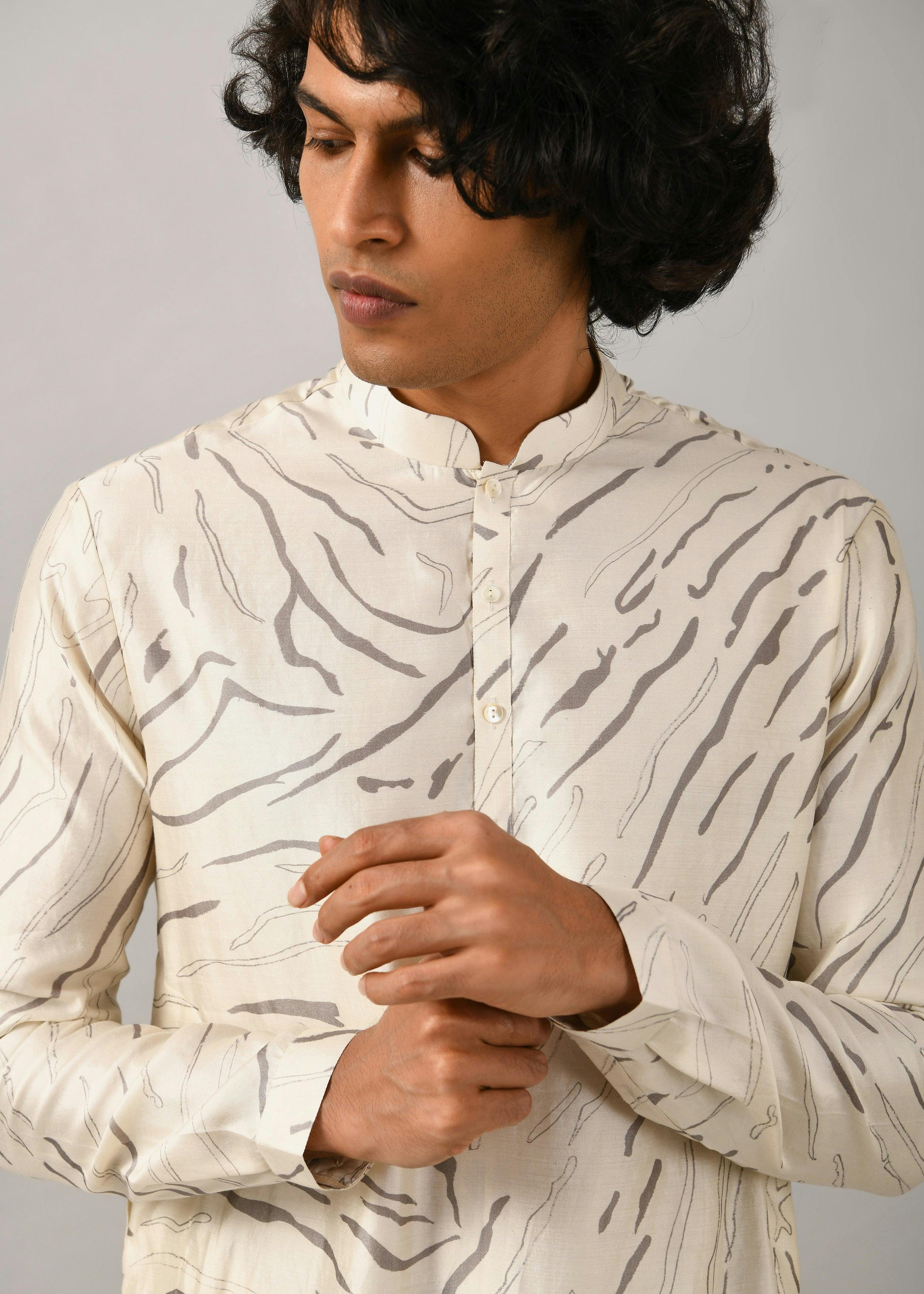 Thumbnail preview #4 for Ivory Terrain Maize Kurta