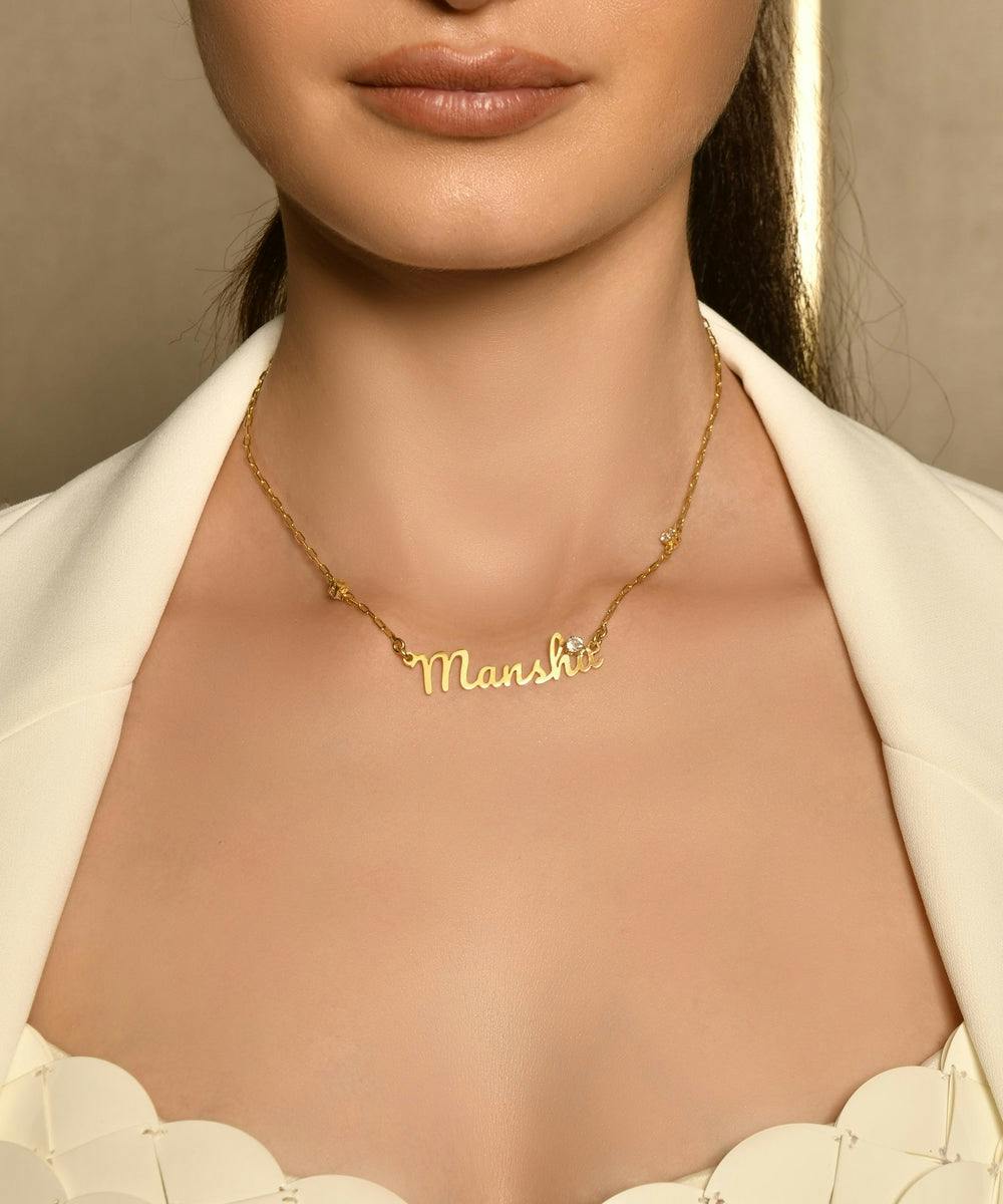 Gold Name Necklace, a product by MNSH