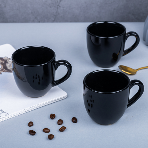 Thumbnail preview #2 for Black Color Ceramic Espresso Coffee Cup