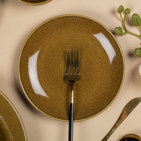 Thumbnail preview #3 for Golden Color Dinner Set - Set of 12