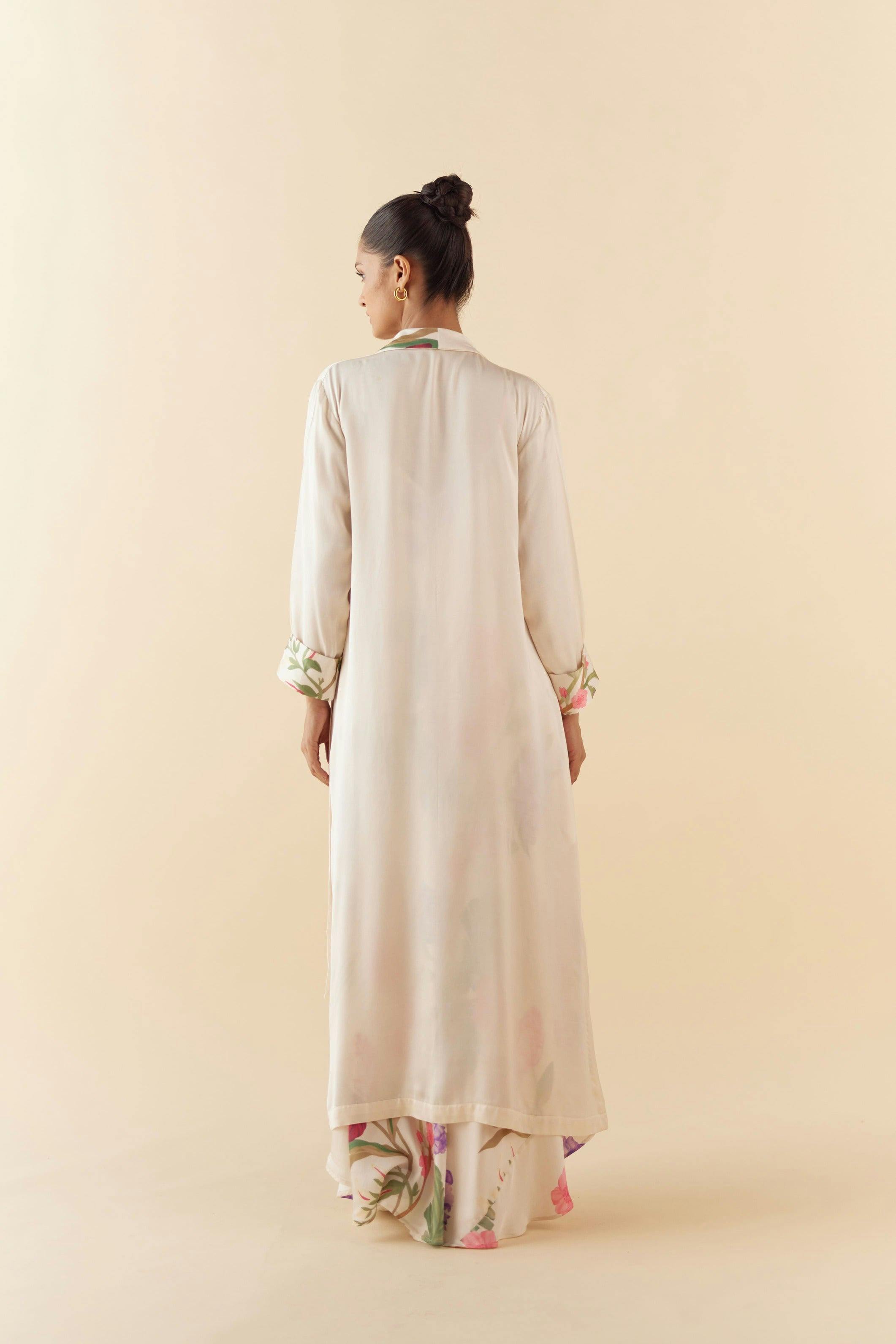 Thumbnail preview #1 for Lounge Robe in Ivory White