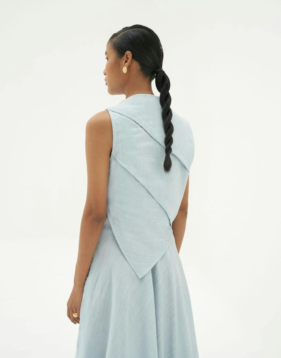 Diagonal Pleated Top, a product by Corpora Studio