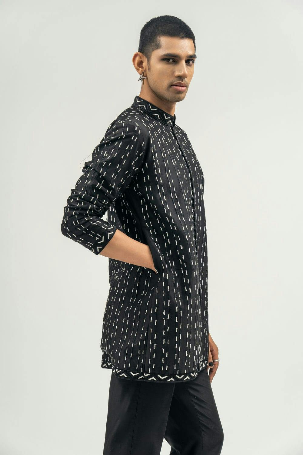 Thumbnail preview #1 for ATBW - Pepper Pinstripe Kurta