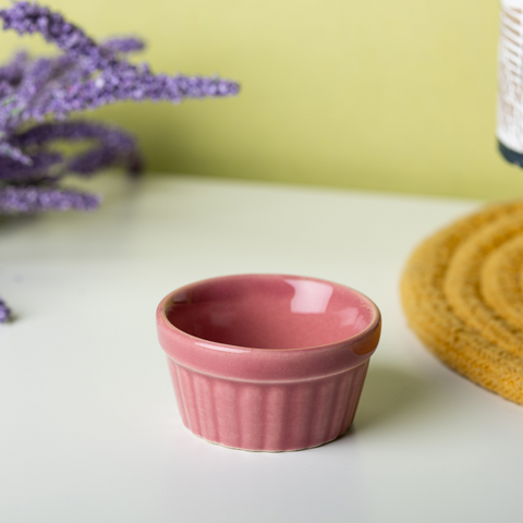 Thumbnail preview #3 for Solid Pink Color Dip Bowls with Design